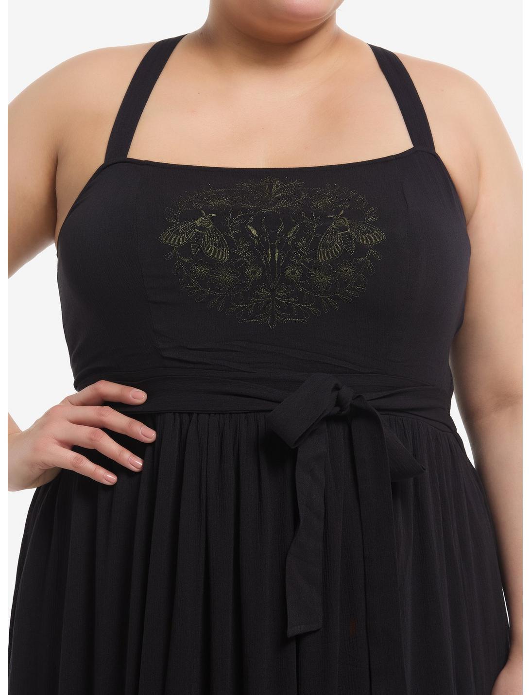 Thorn & Fable Black & Green Dark Fable Wrap Dress Plus Size Product Image