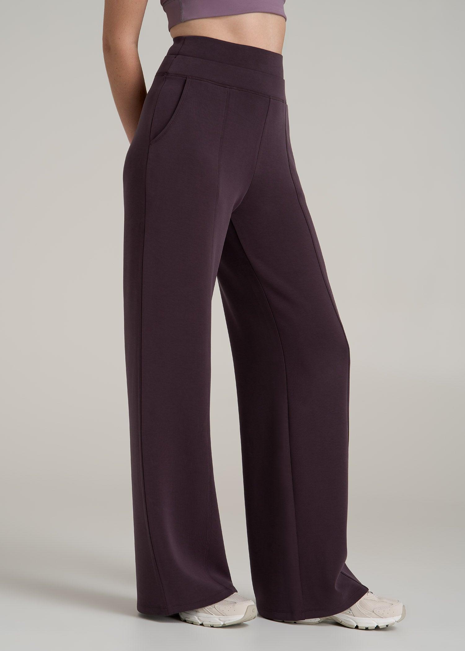 Soft Motion Wide Leg Ultra High Rise Pant for Tall Women in Deep Purple Product Image