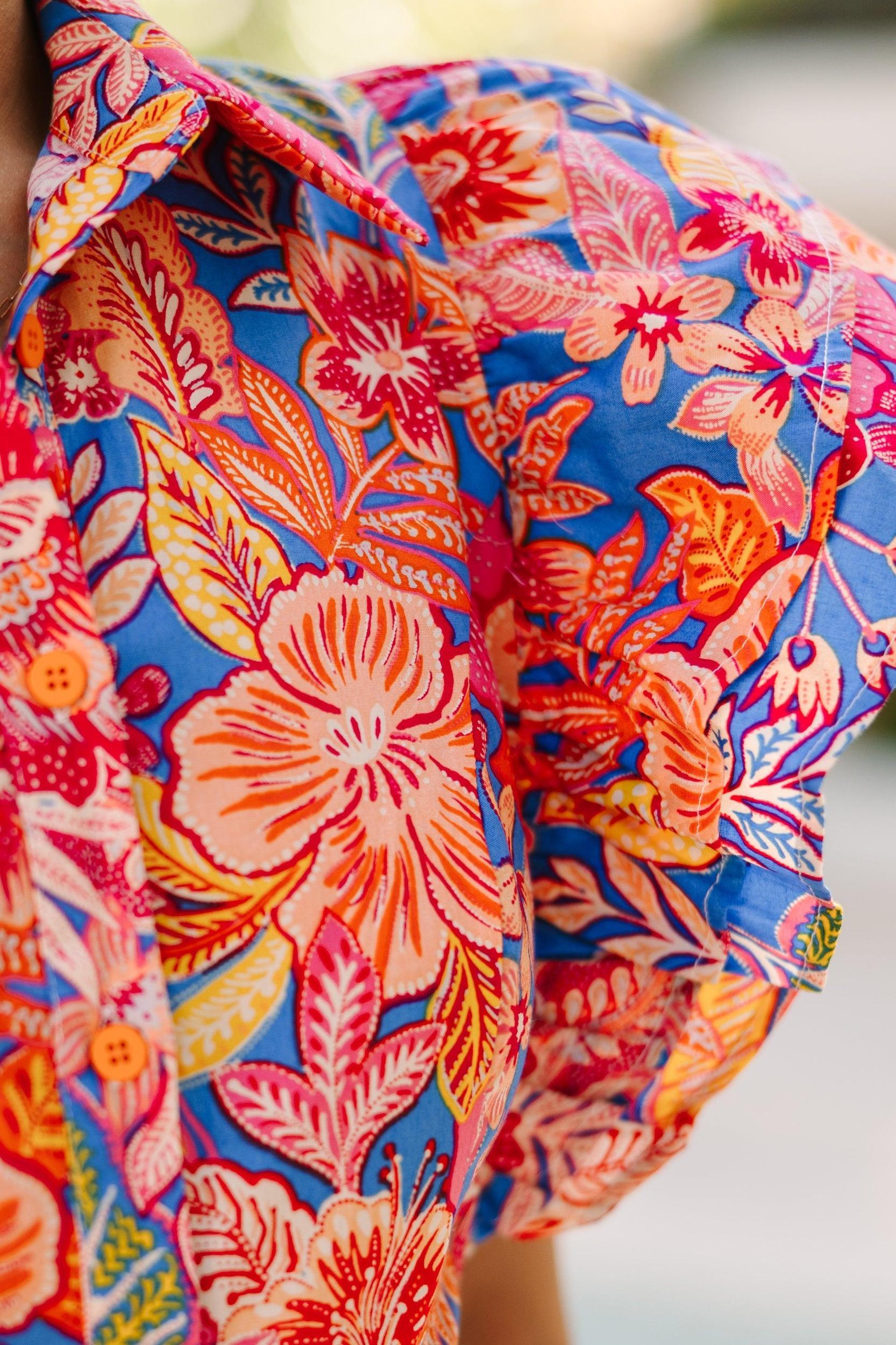 Made You Look Hot Pink Floral Dress Female Product Image