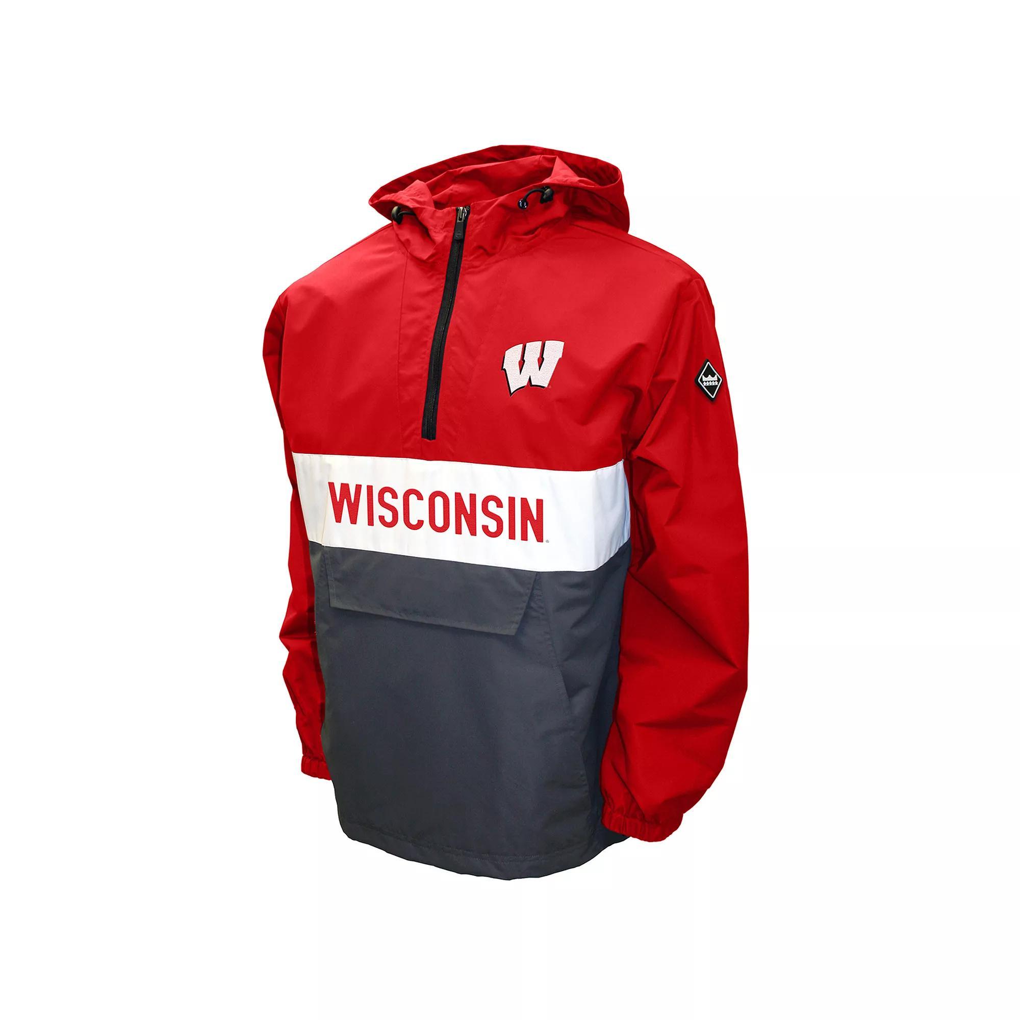 Men's Franchise Club Wisconsin Badgers Alpha Anorak Pullover, Size: XXL, Red Product Image
