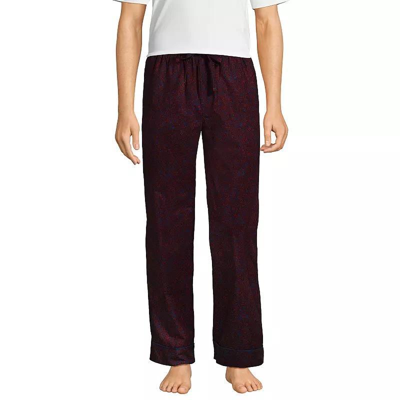 Men's Lands' End Essential Pajama Pants, Size: Large, White Blue Stripe Product Image