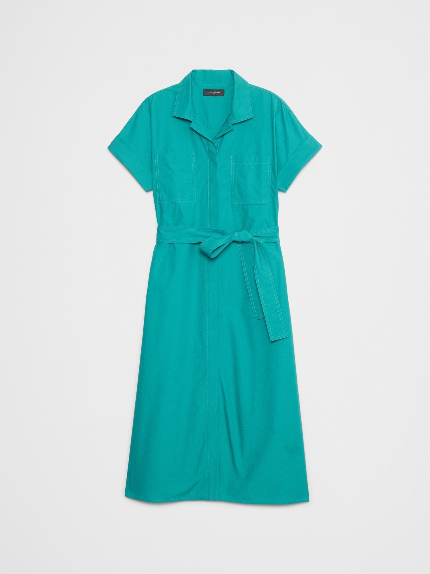 Tie-Waist Midi Shirtdress Product Image