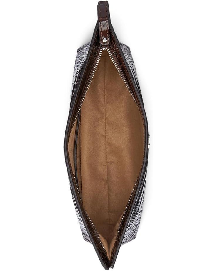 Lauren Ralph Lauren Crocodile-Embossed Leather Large Pouch Product Image