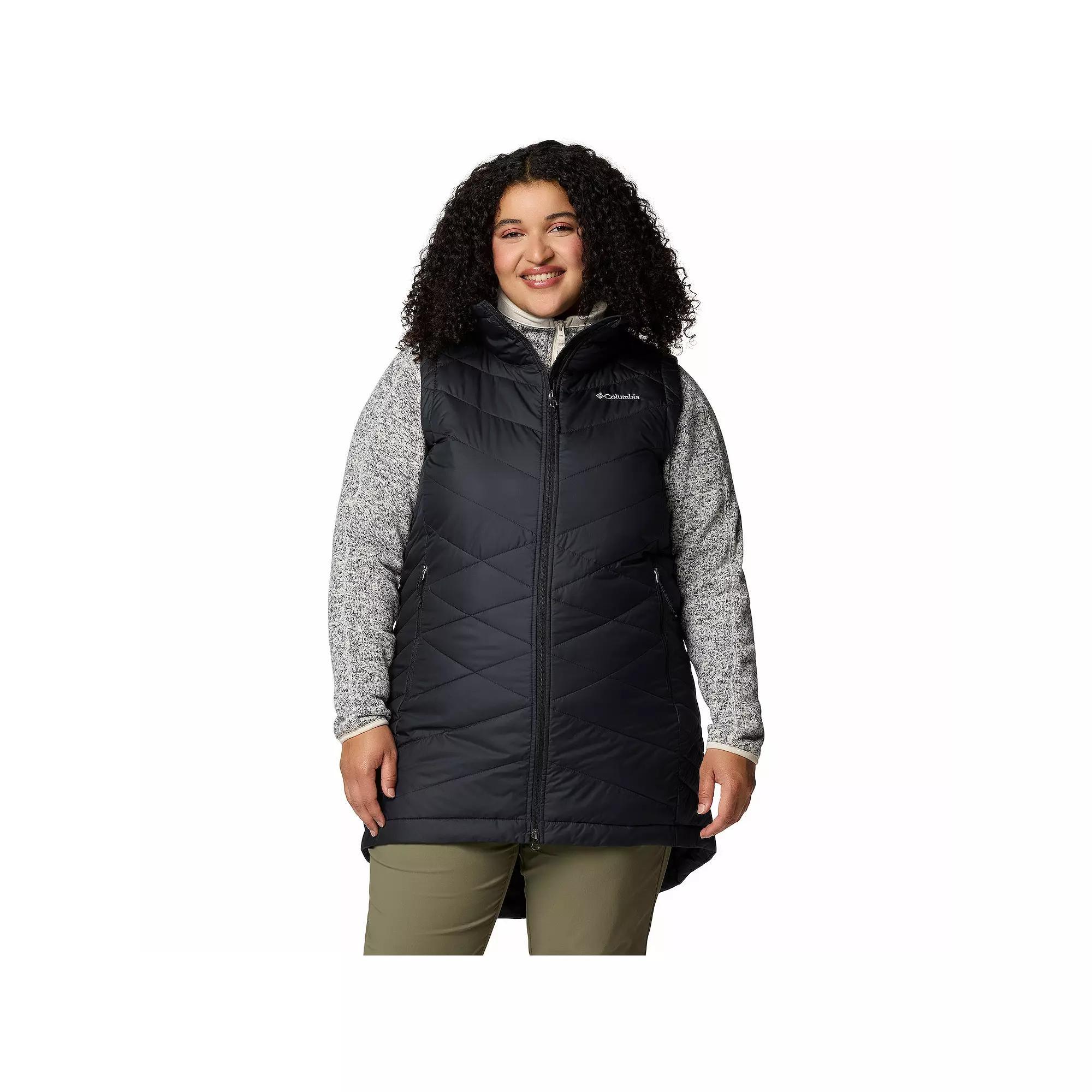 Plus Size Columbia Heavenly II Long Vest, Women's, Size: 1XL, Dark Grey Product Image