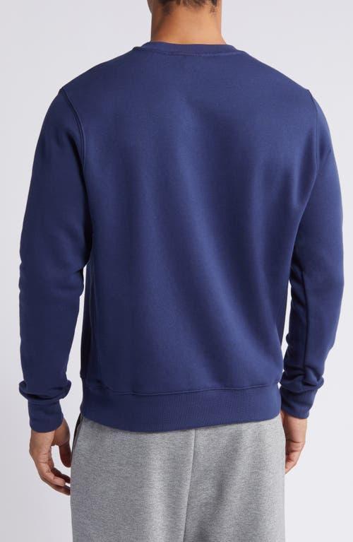 Men's Nike Club Fleece Crew, Size: XL, Black Navy White Product Image