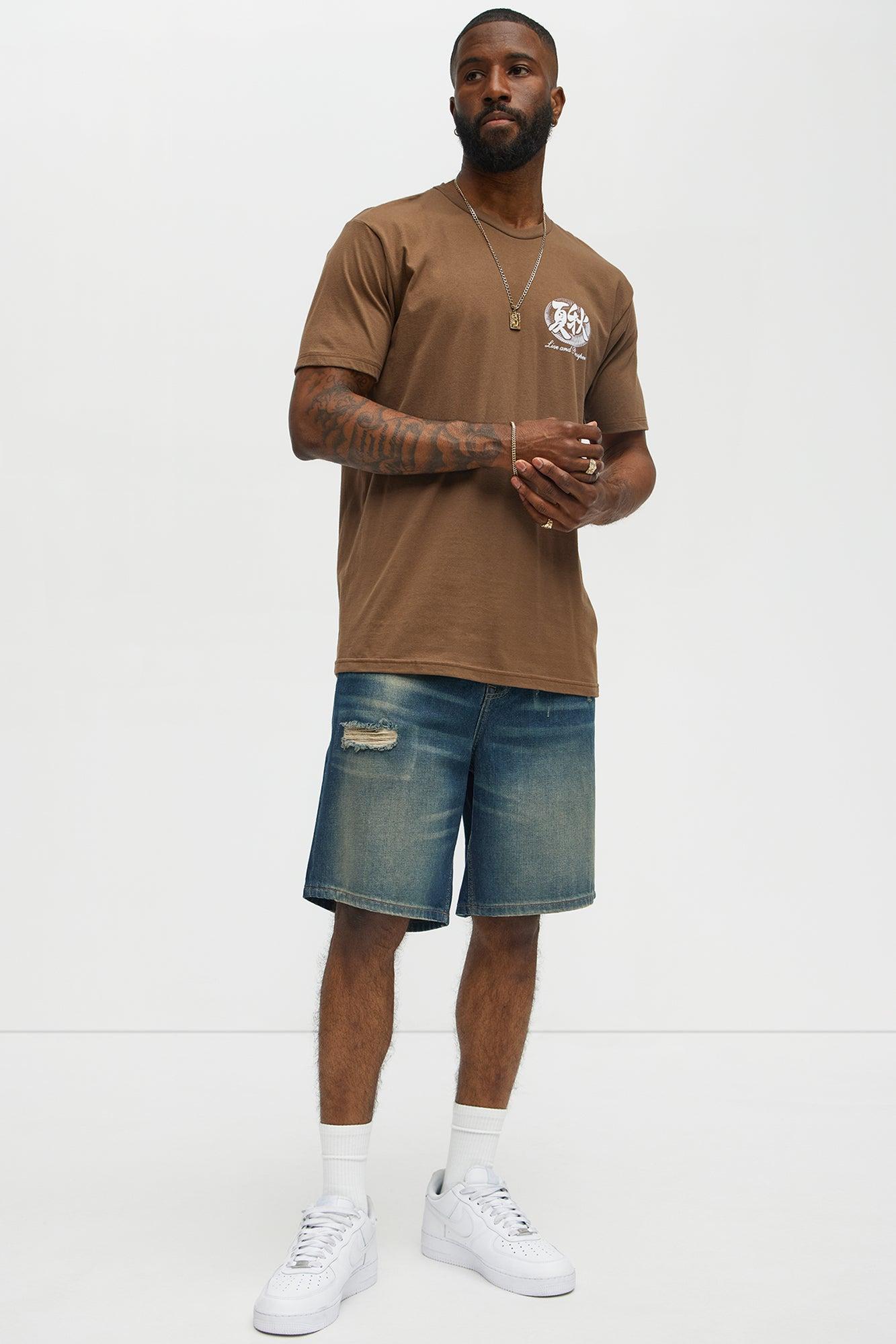 Live And Prosper Short Sleeve Tee - Brown Male Product Image