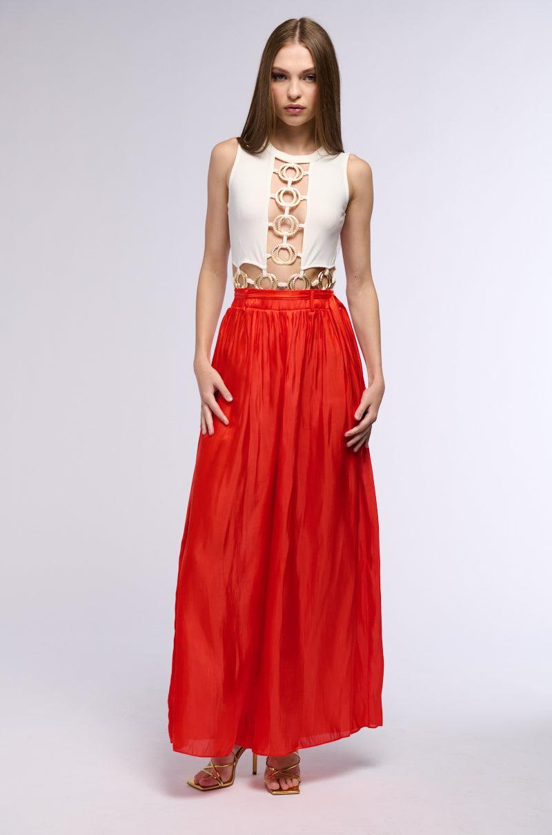 STAY A WHILE ORGANZA PALAZZO PANTS Product Image