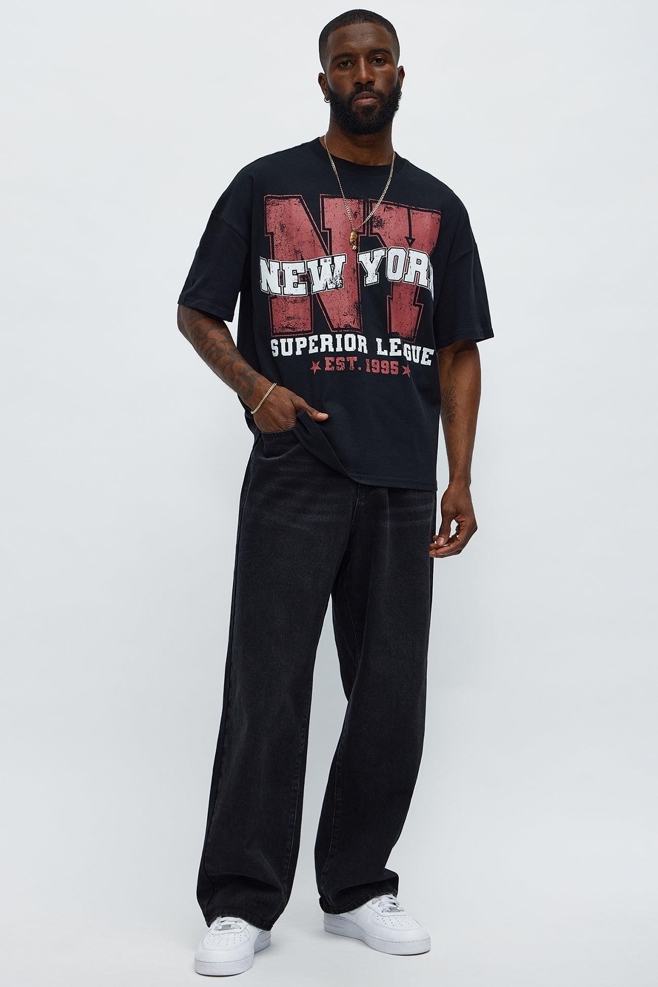 NYC Superior League Est 1995 Oversized Short Sleeve Tee - Black Product Image
