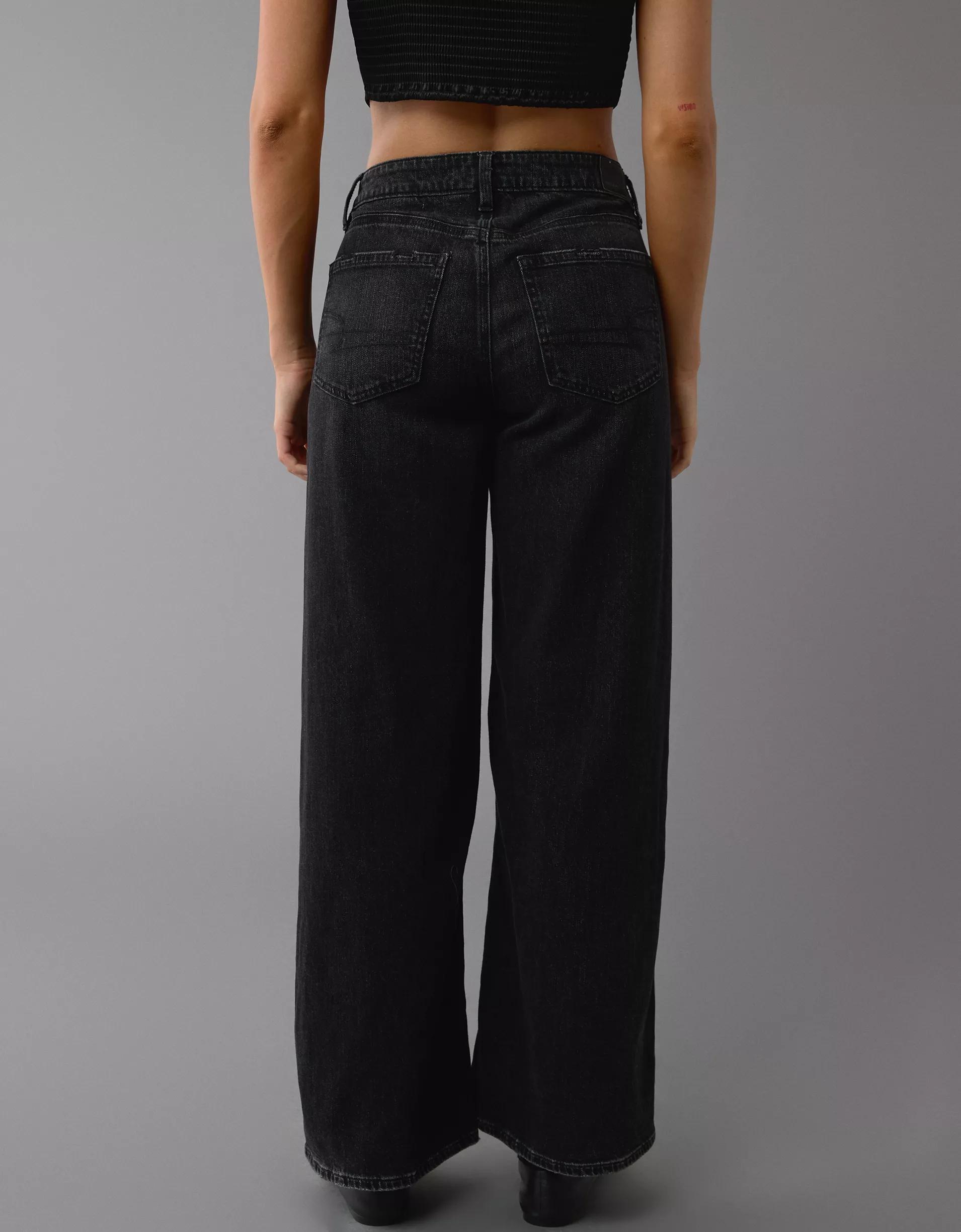 AE Dreamy Drape Stretch Super High-Waisted Baggy Wide-Leg Jean Product Image