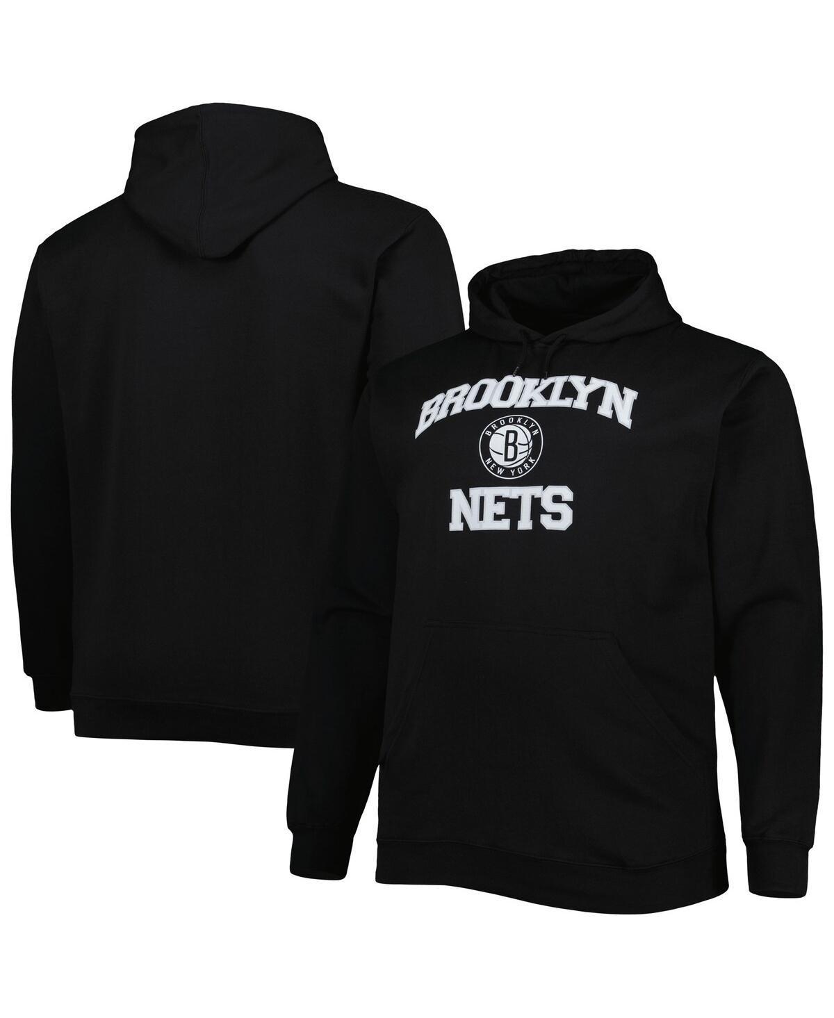 Men's Black Brooklyn Nets Big & Tall Heart & Soul Pullover Hoodie, Size: 2XB Product Image