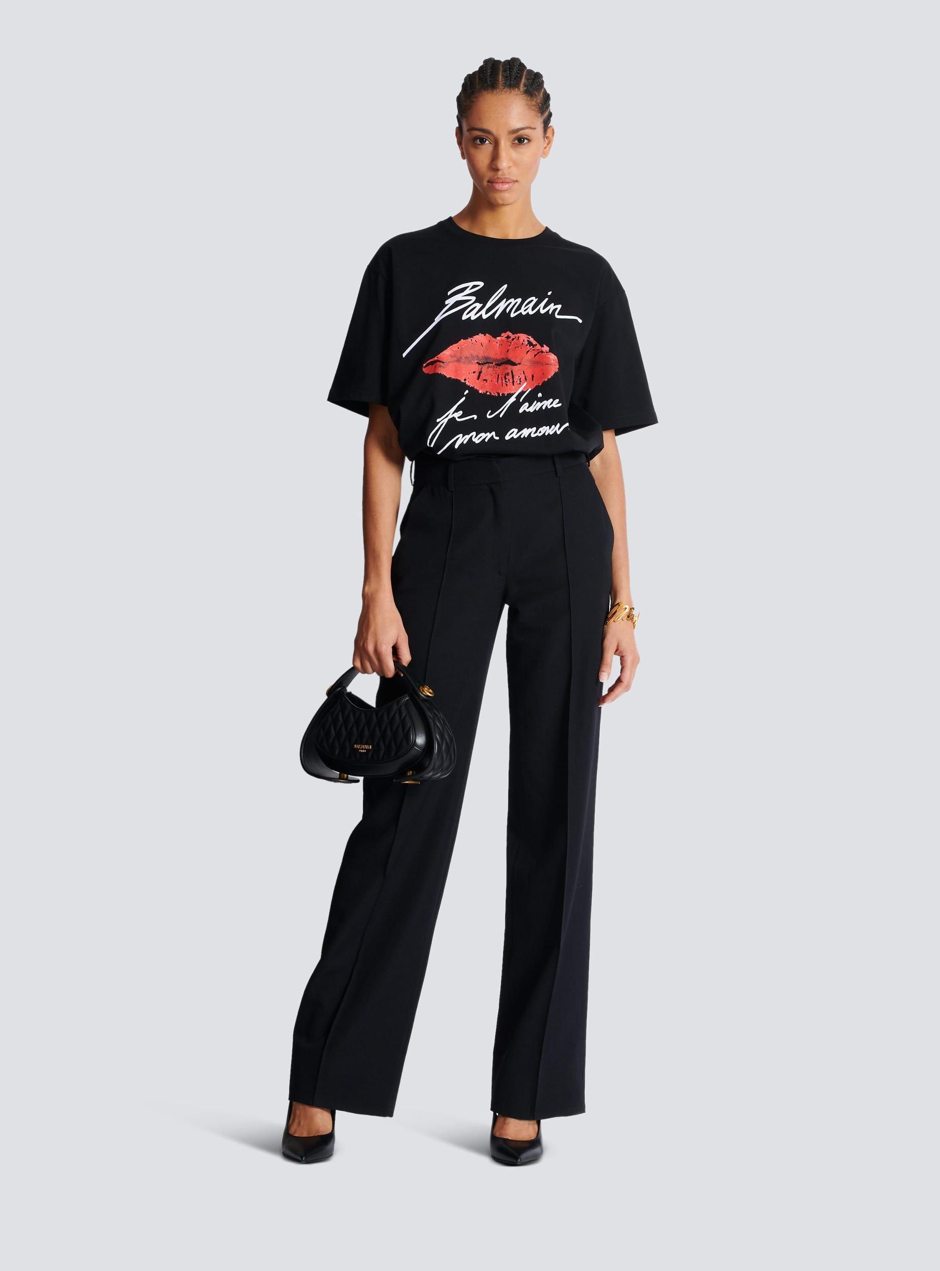 Short-sleeved T-shirt with Kiss print Product Image