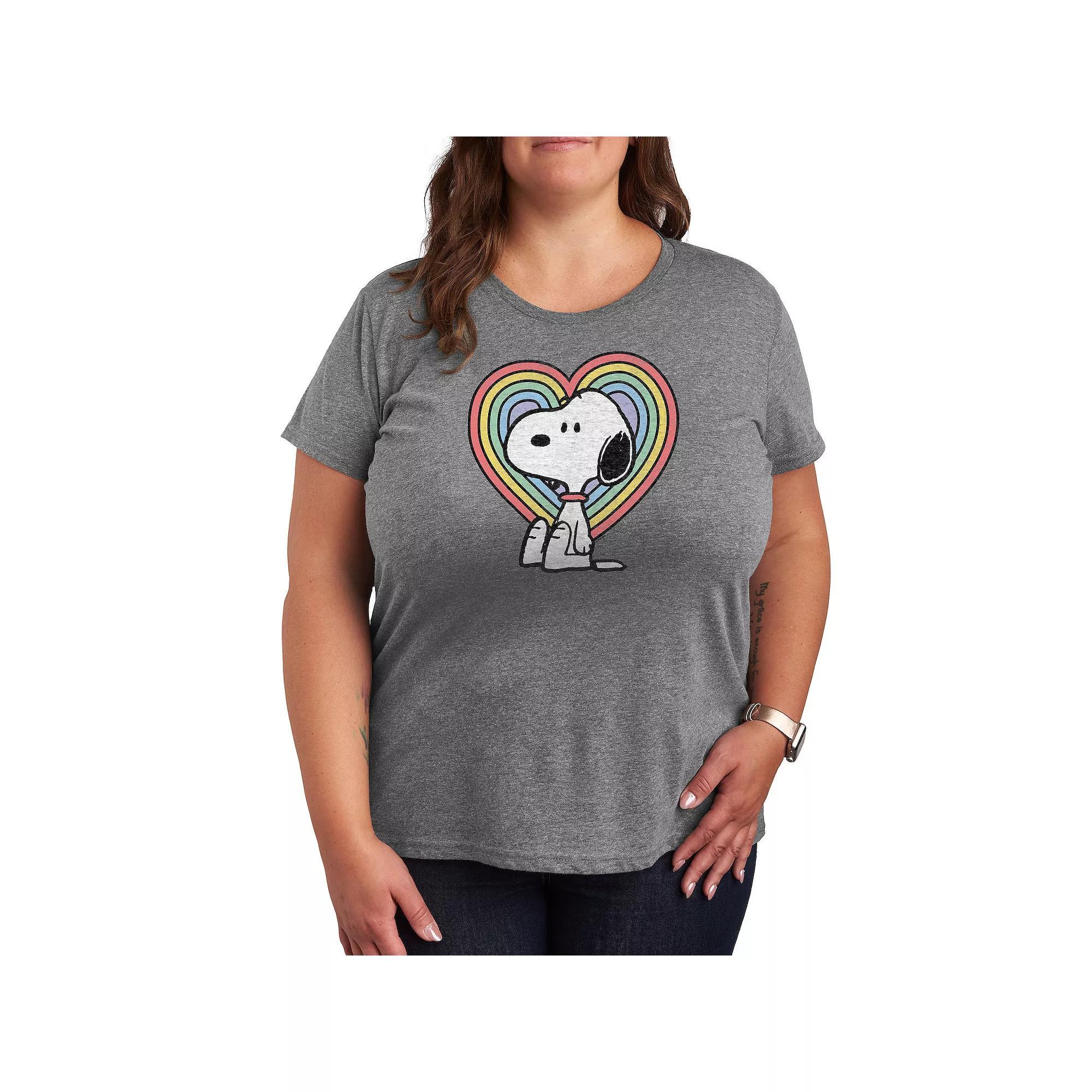 Plus Spread Kindness Like Wildflowers Graphic Tee, Womens Grey Gray Product Image