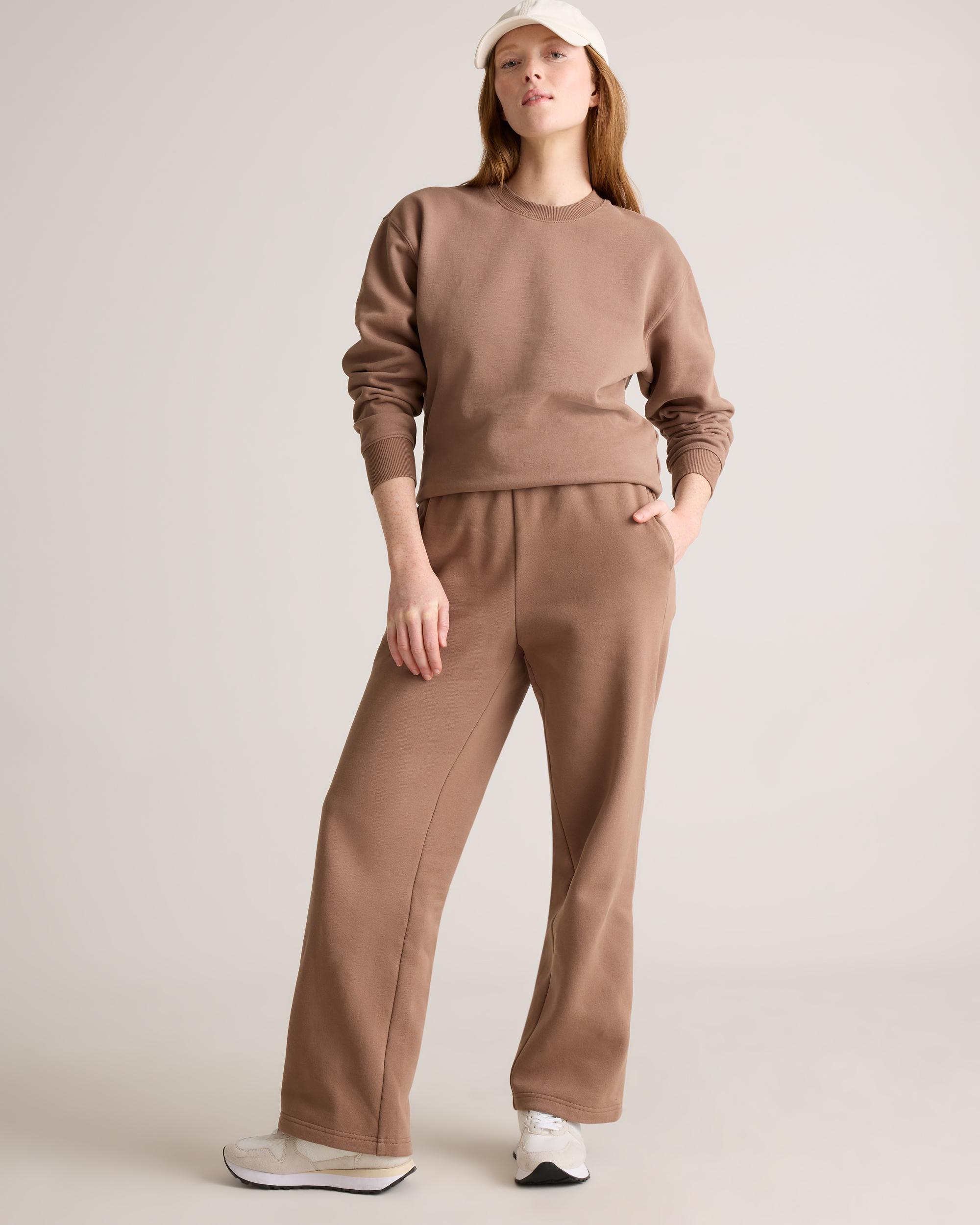 Quince | Women's Organic Heavyweight Fleece Straight Leg Sweatpants Organic Cotton Product Image