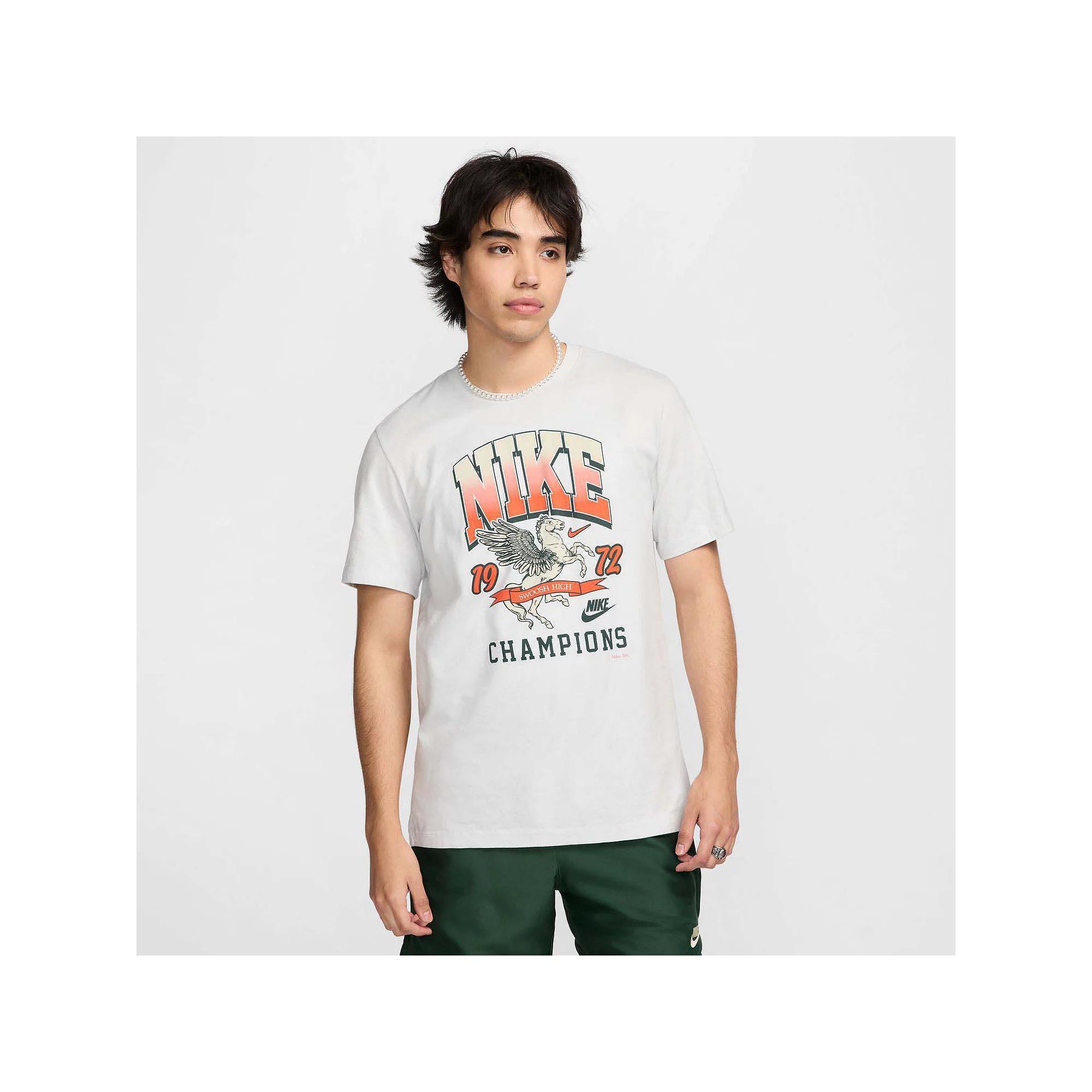Men's Nike Club Short Sleeve Crew T-Shirt, Size: XXL, Photon Dust Product Image