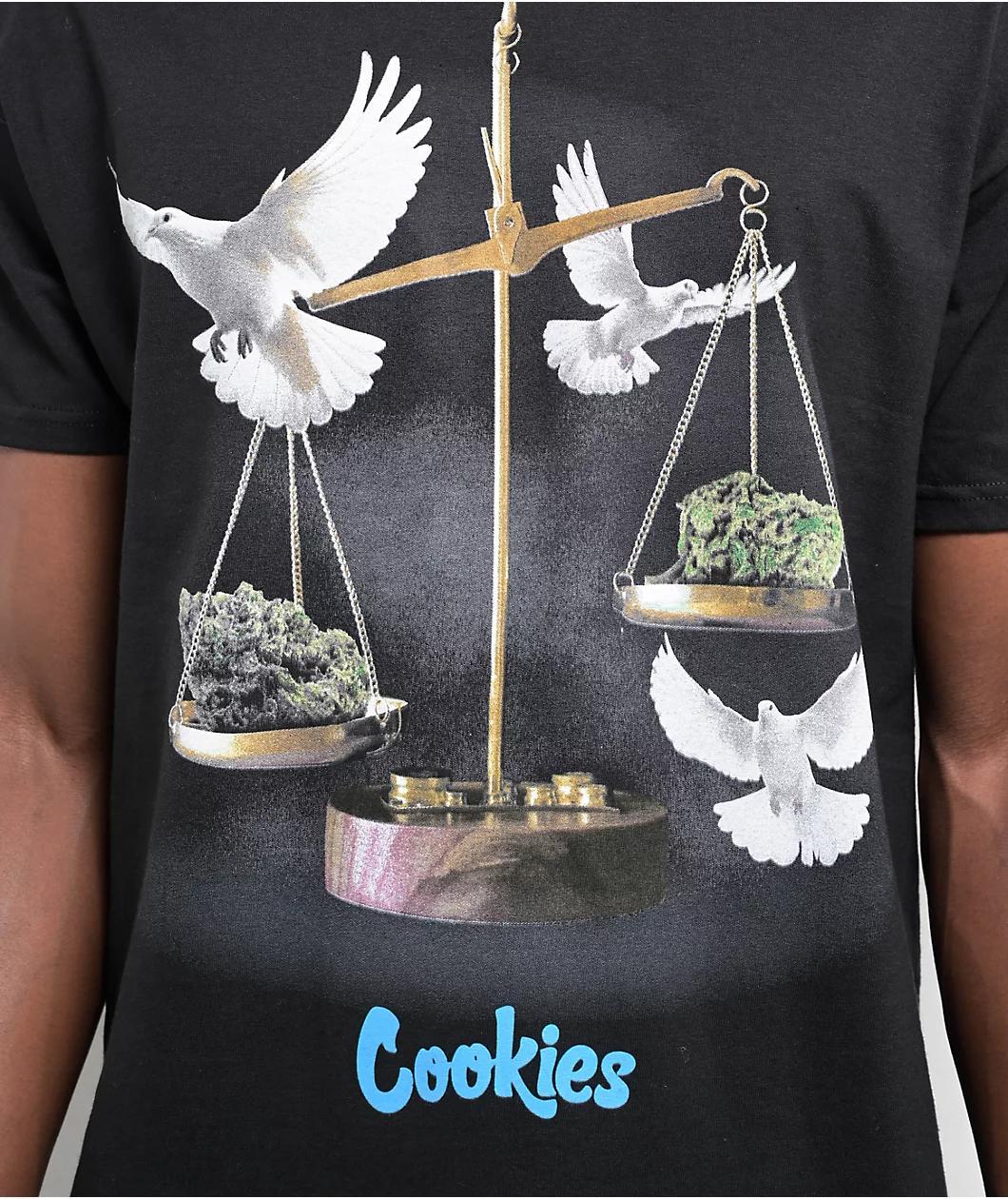 Cookies Scales Of Justice Black T-Shirt Product Image