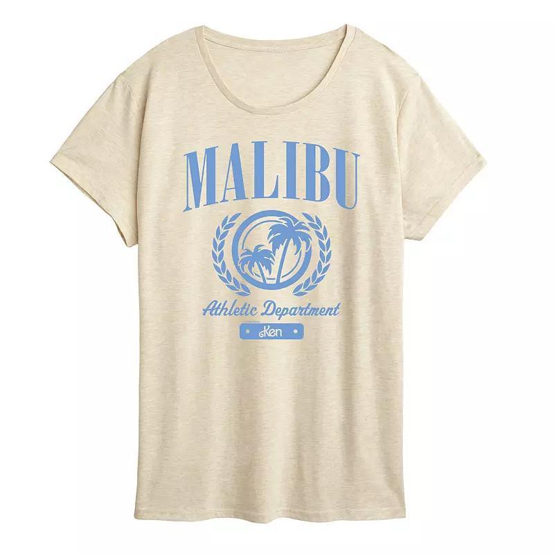 Women's Barbie® Malibu Athletic Department Graphic Tee, Size: Medium, White Product Image