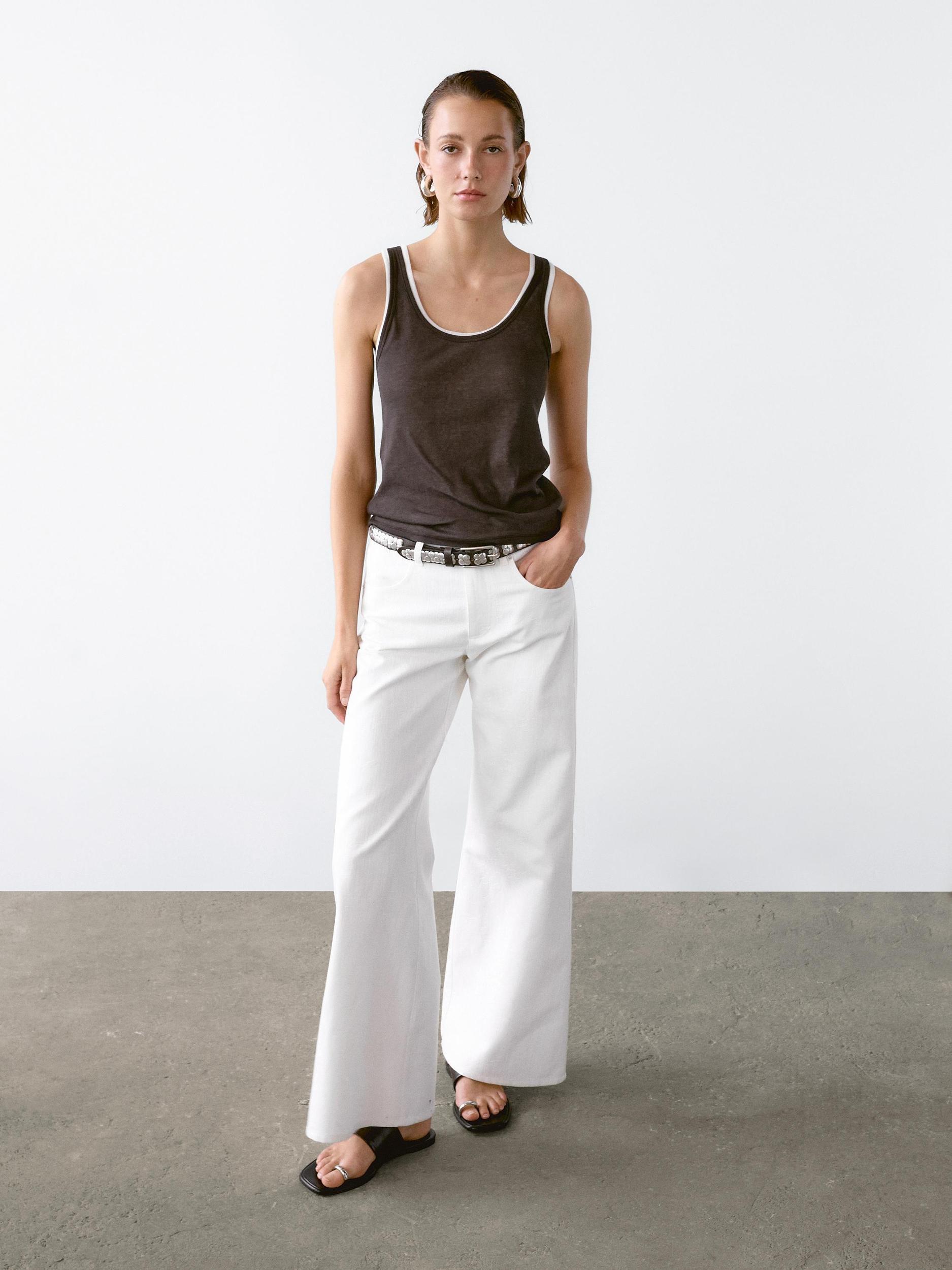 100% cotton double-strap top Product Image
