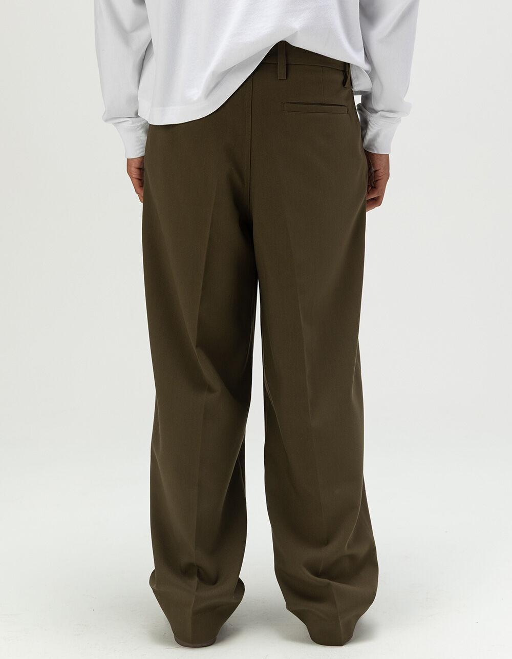 RSQ Mens Baggy Trousers - DARK OLIVE Product Image