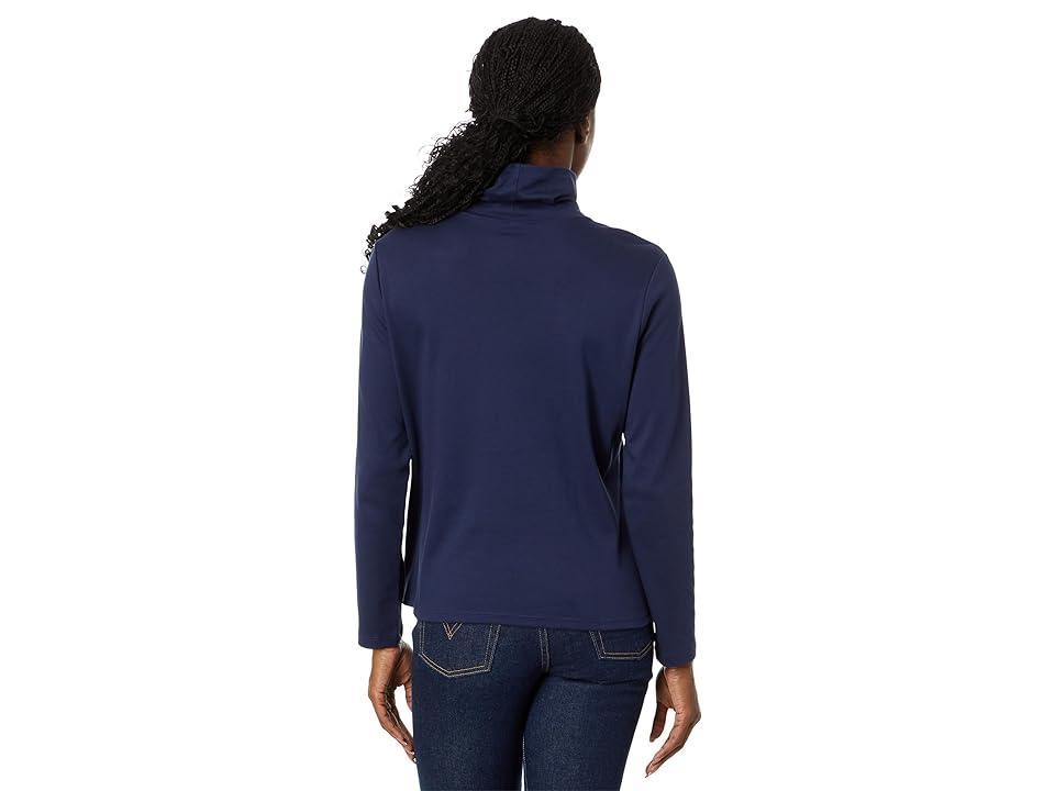 L.L.Bean Petite Pima Turtleneck (Raven ) Women's Clothing Product Image