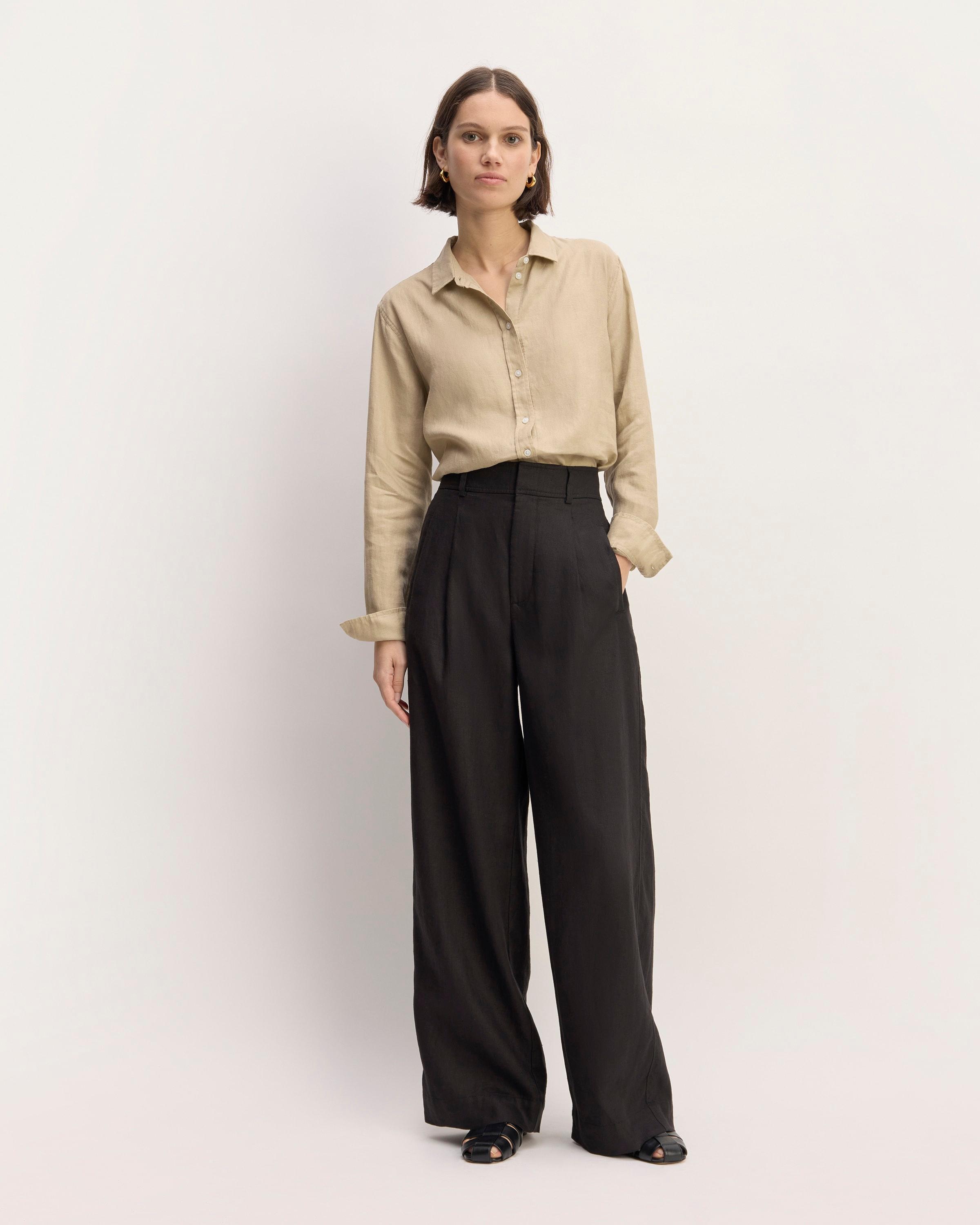 Womens Linen Way-High Drape Pant by Everlane Product Image