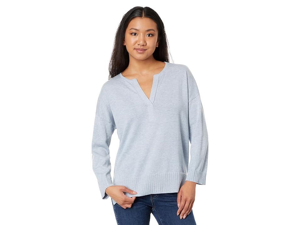 Lilla P Split-Neck Pullover Sweater Women's Clothing Product Image