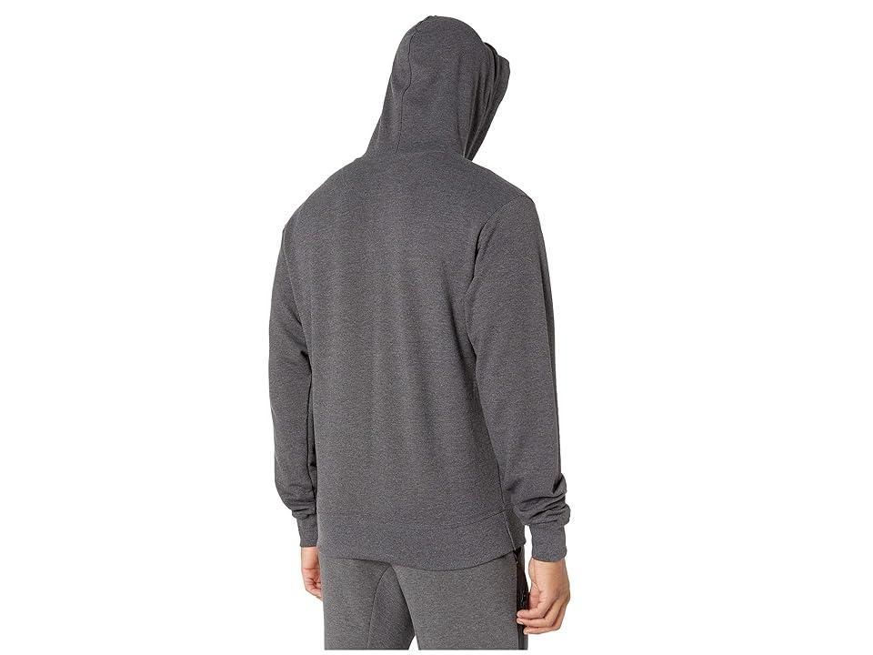 Mens Champion Powerblend Full-Zip Hoodie, C Logo Oxford Grey XL Product Image