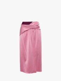 TWISTED MIDI SKIRT in pink | JW Anderson US  Product Image