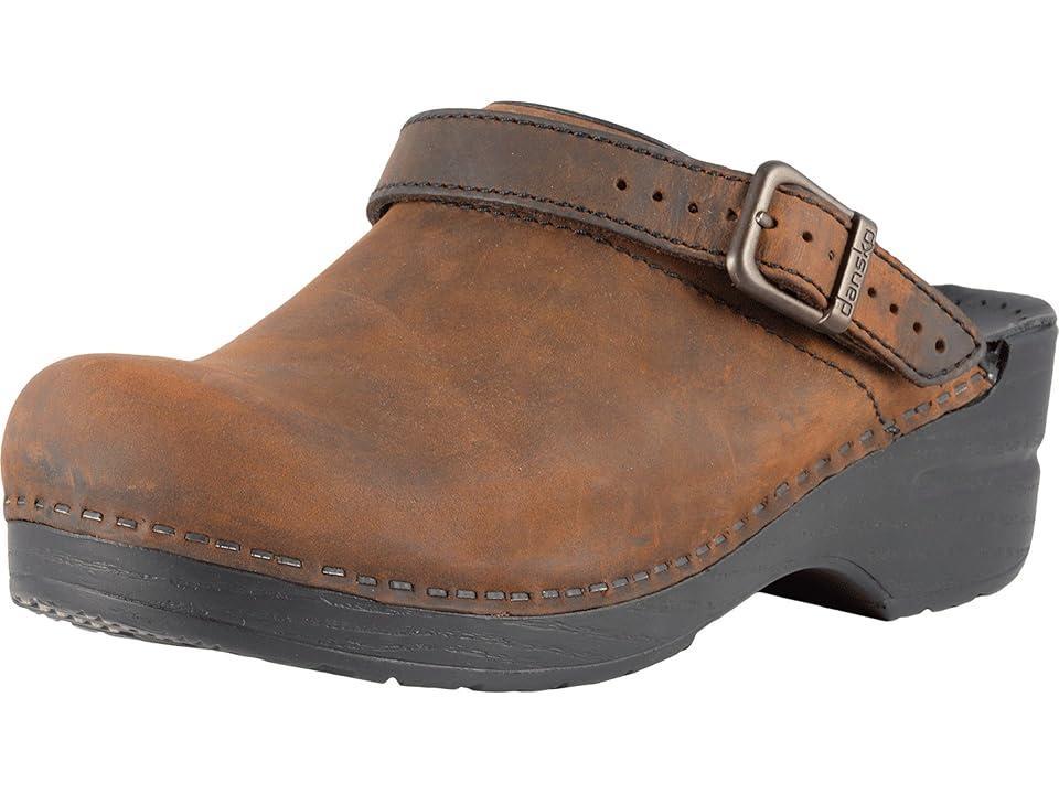 Dansko Ingrid (Antique /Black Outsole) Women's Clog Shoes Product Image