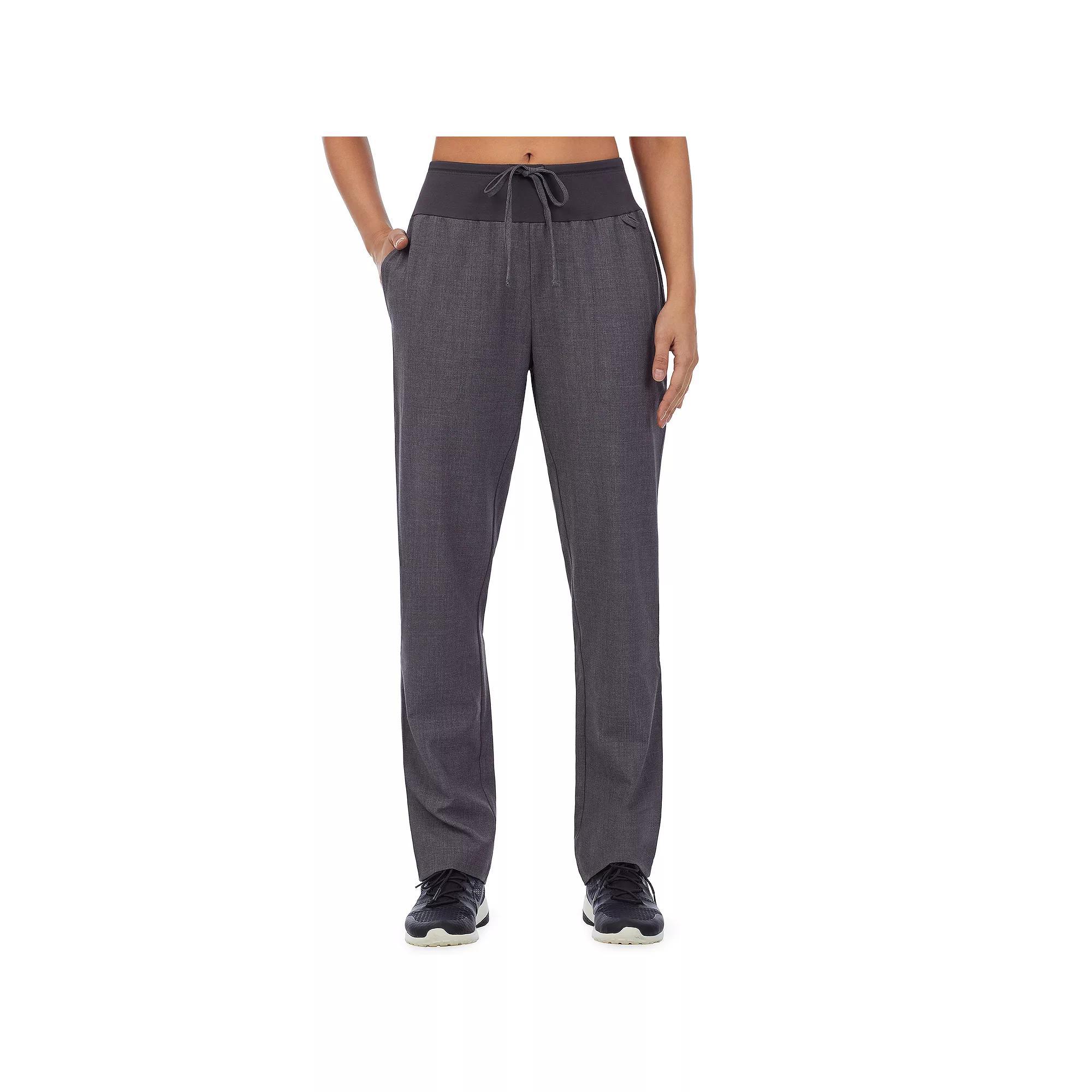 Womens Cuddl Duds Scrubs Classic Pants Grey Heather Gray Product Image