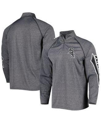 Mens Stitches Heather Gray Chicago White Sox Wordmark Raglan Quarter-Zip Top Product Image