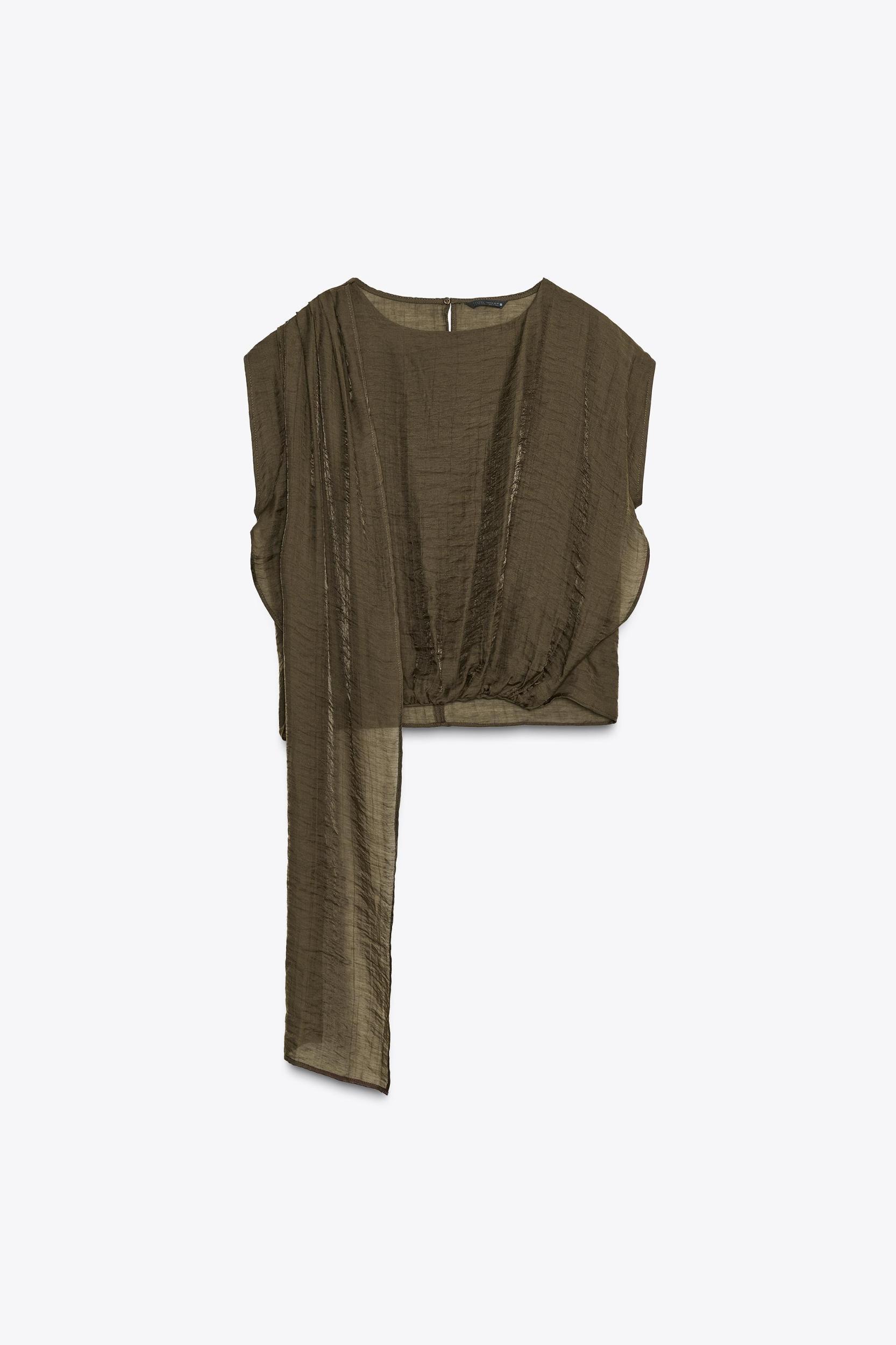 FLOWY SCARF TOP Product Image