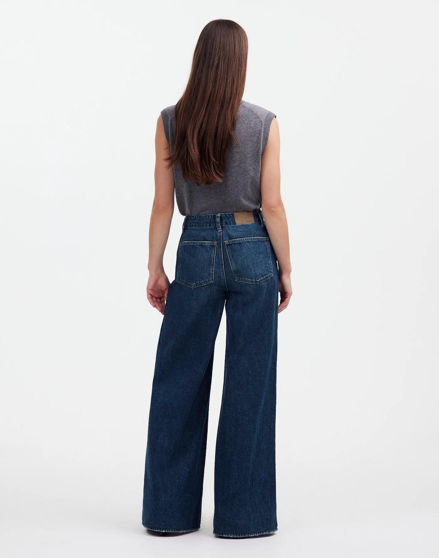 Wide Sweep Denim Trousers Product Image