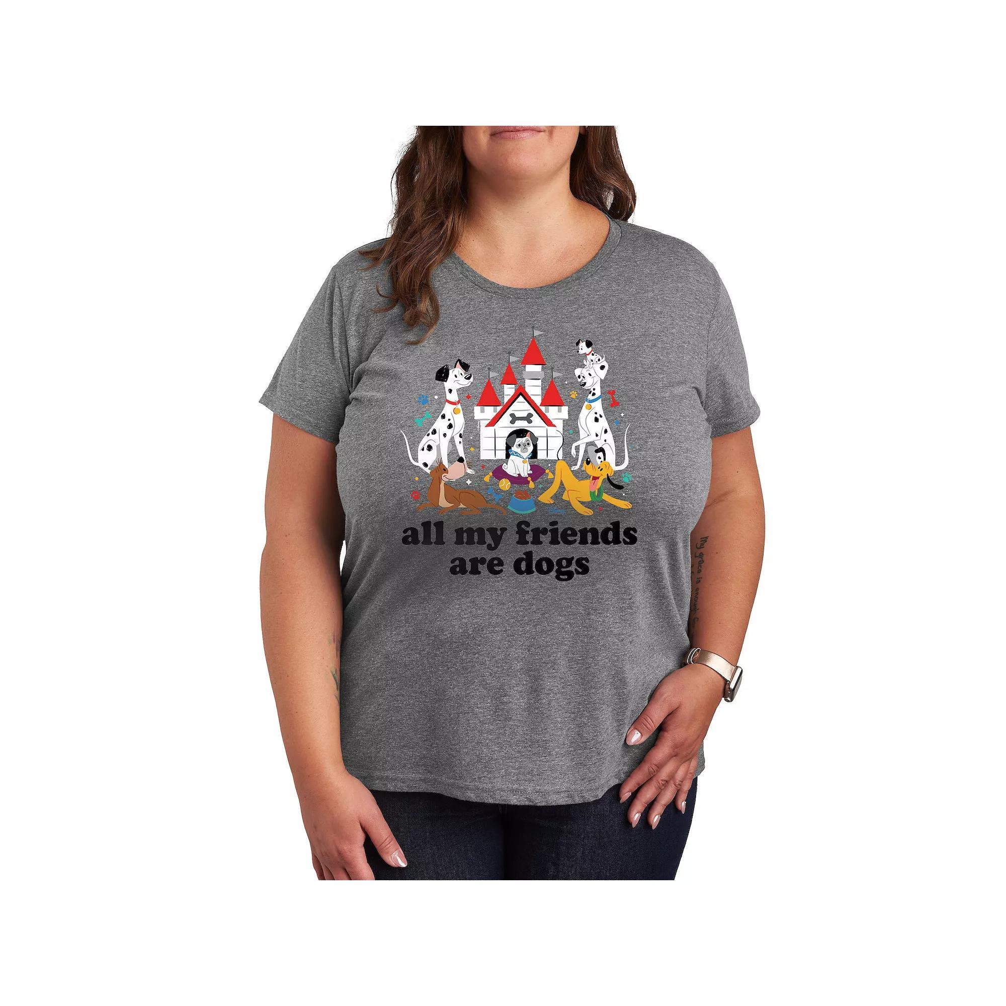 Disneys Mickey & Minnie Mouse Plus Sparkle Graphic Tee, Womens Product Image