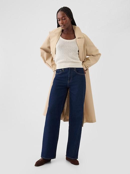 Cropped Pointelle Sweater Tank Top Product Image
