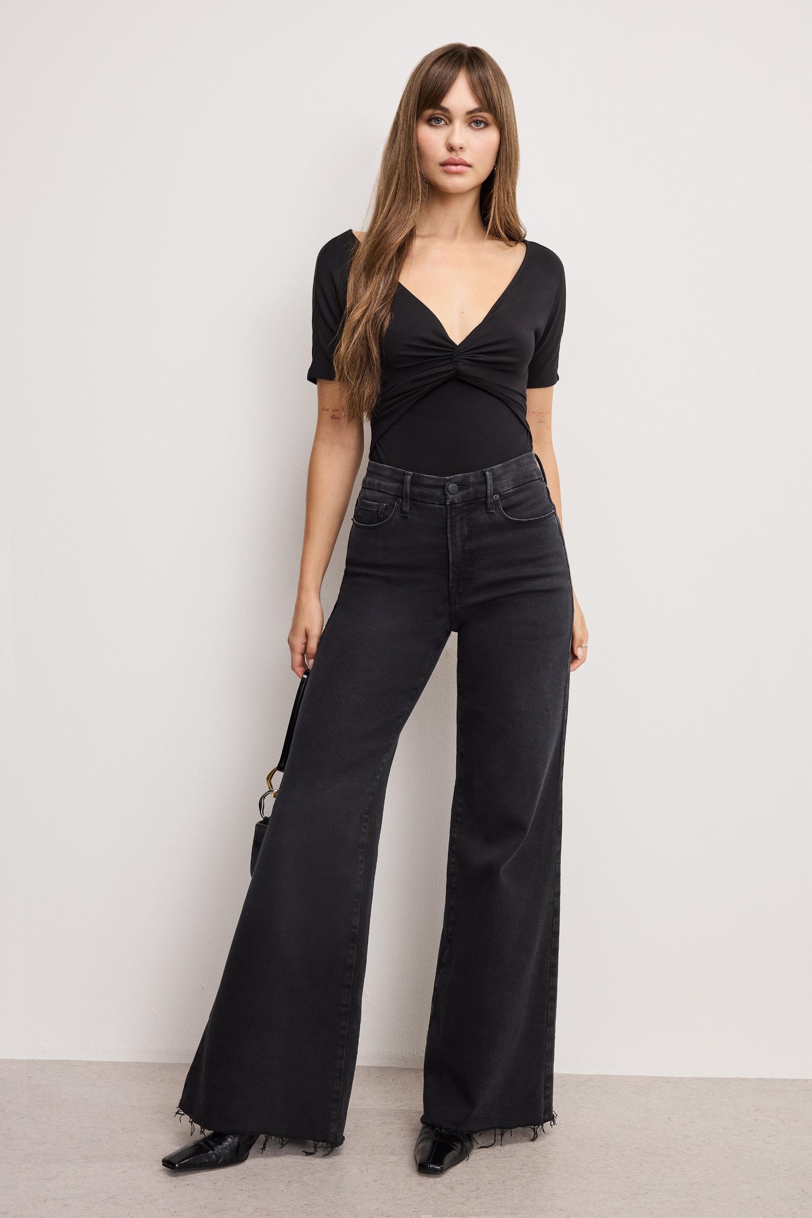 JERSEY TWIST FRONT BODYSUIT | BLACK001 Product Image