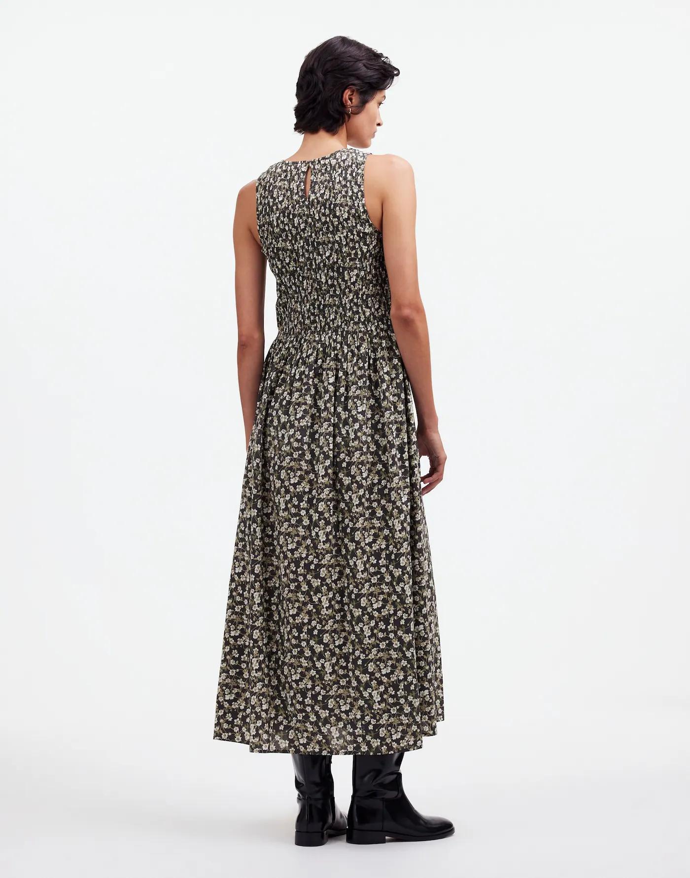 The Petite Melody Smocked Midi Dress in Floral Product Image