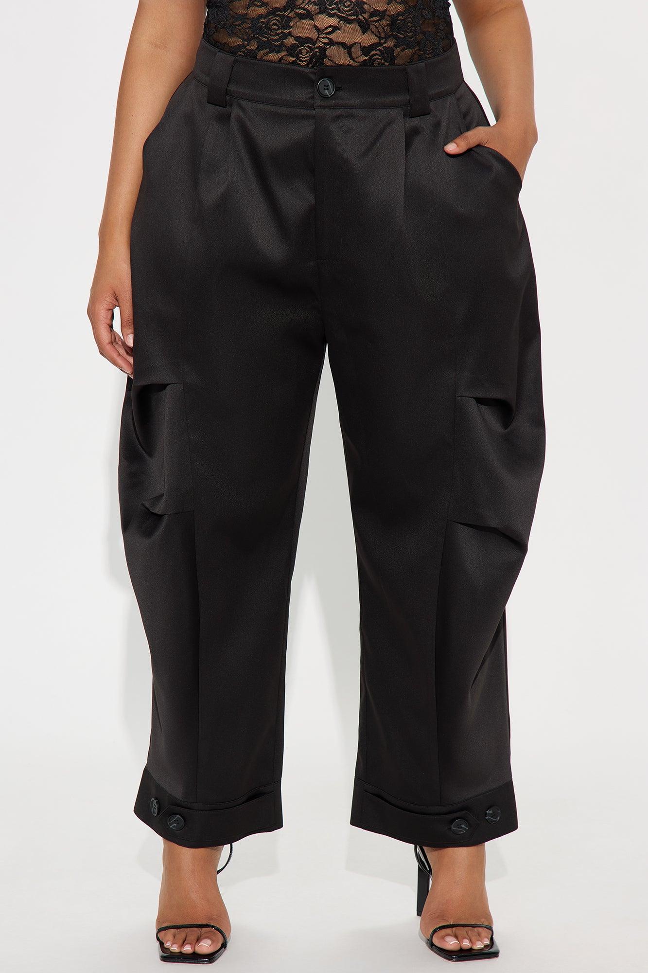 Kayla Barrel Leg Pant - Black Product Image