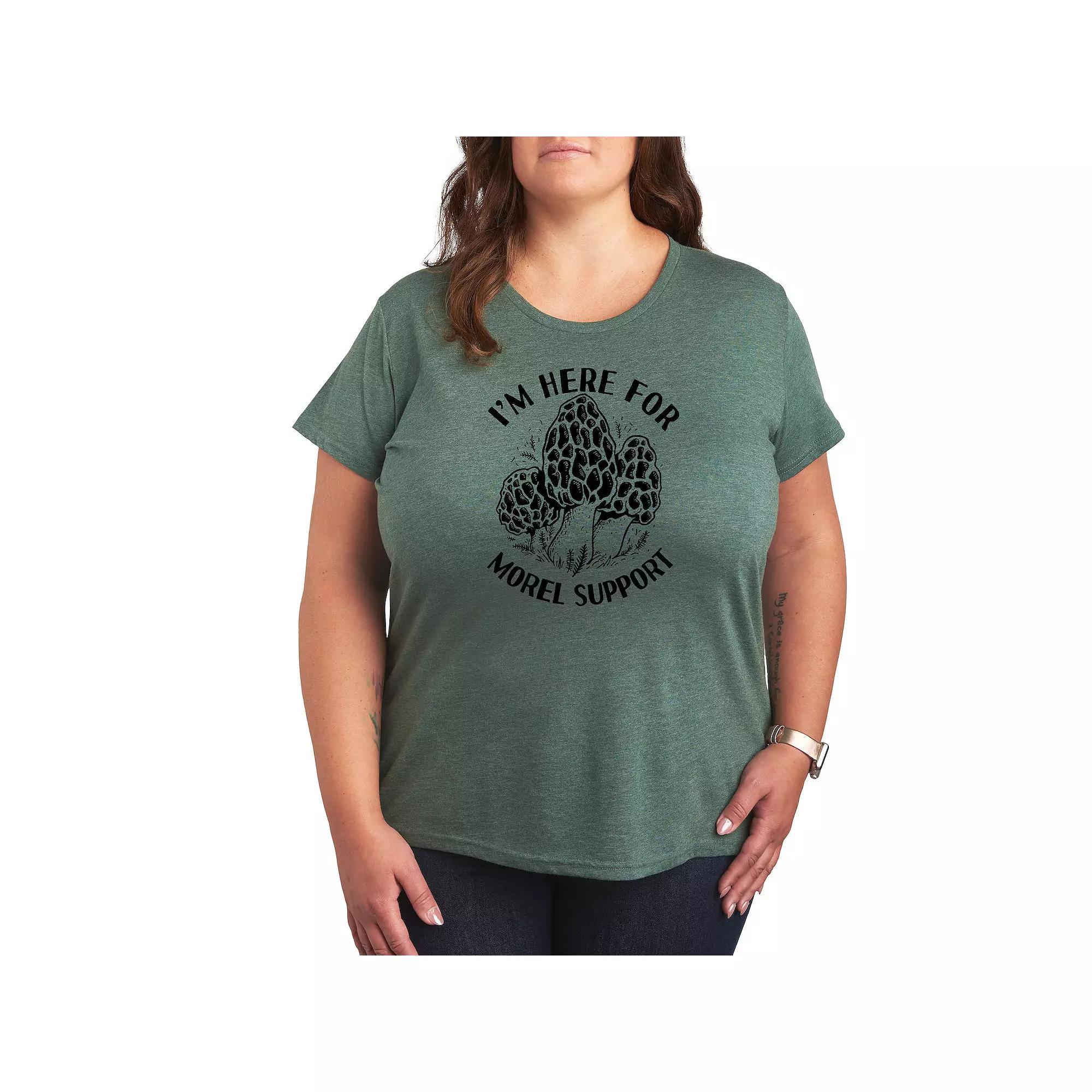 Plus Cat Wrapped In Christmas Lights Graphic Tee, Women's, Size: 1XL, Green Product Image