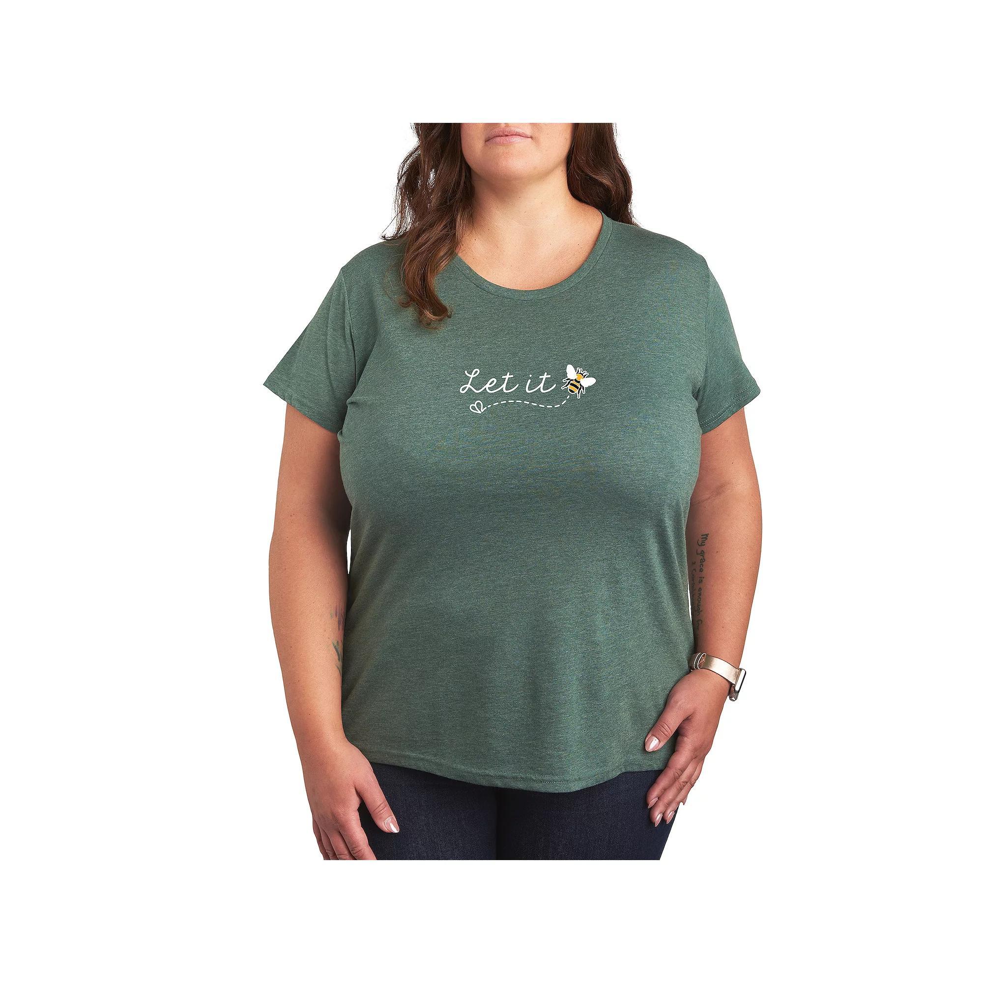 Plus Mom Of Three More Coffee Please Graphic Tee, Womens Grey Green Product Image