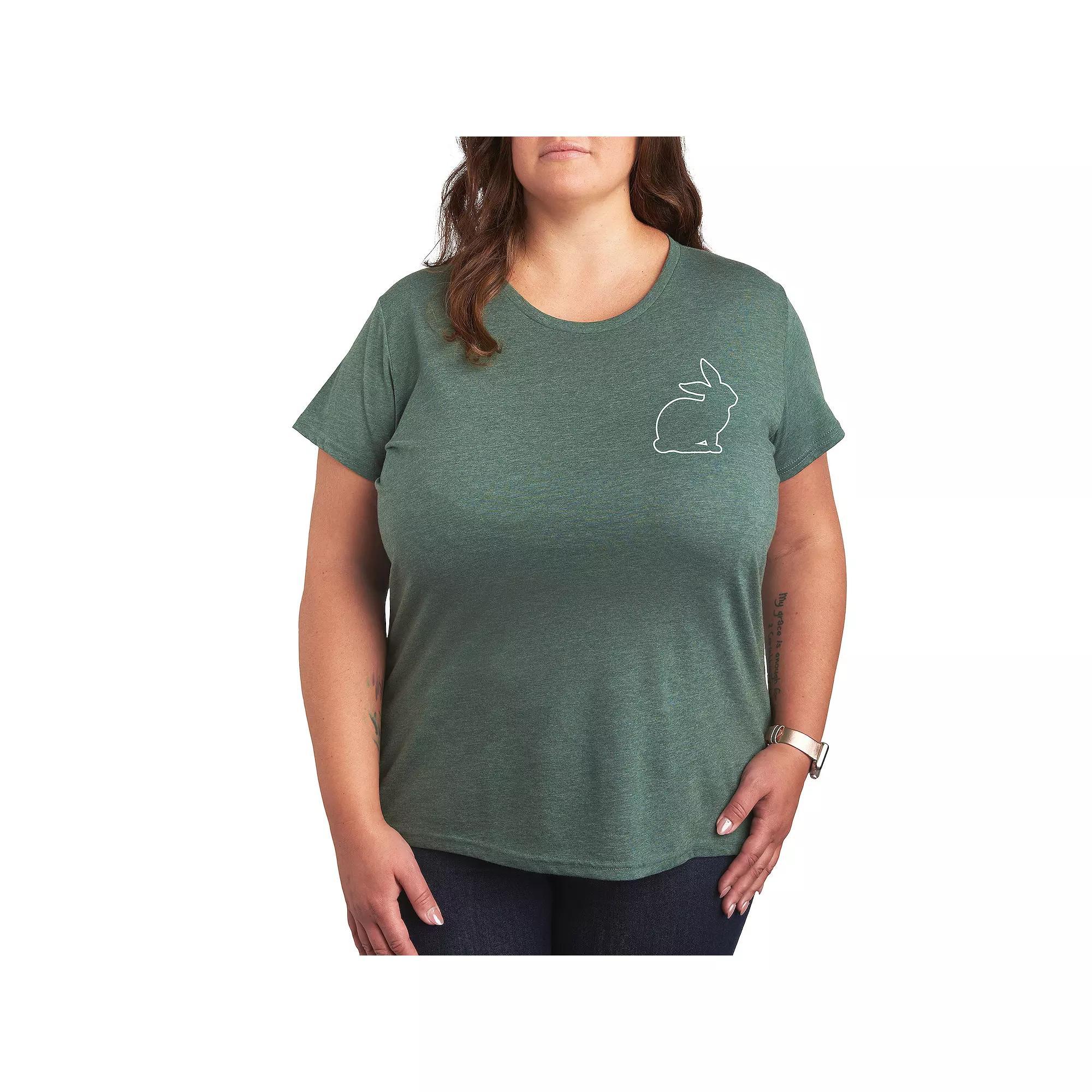 Plus Mom Of Three More Coffee Please Graphic Tee, Womens Grey Green Product Image