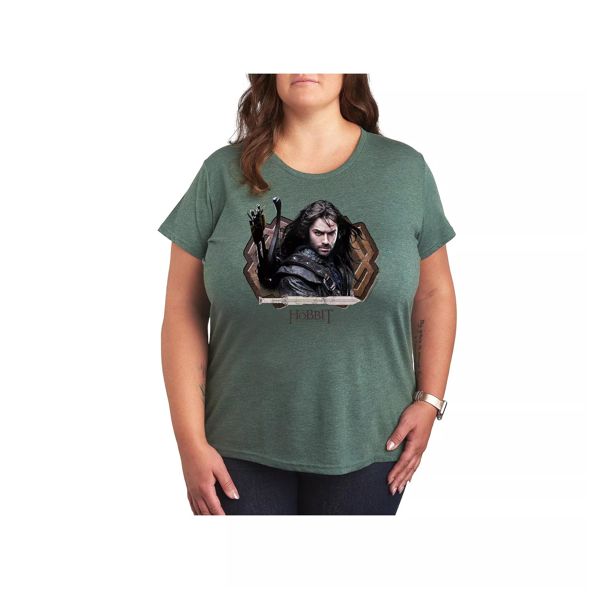 Plus The Hobbit Kili The Hobbit Graphic Tee, Womens Grey Gray Product Image