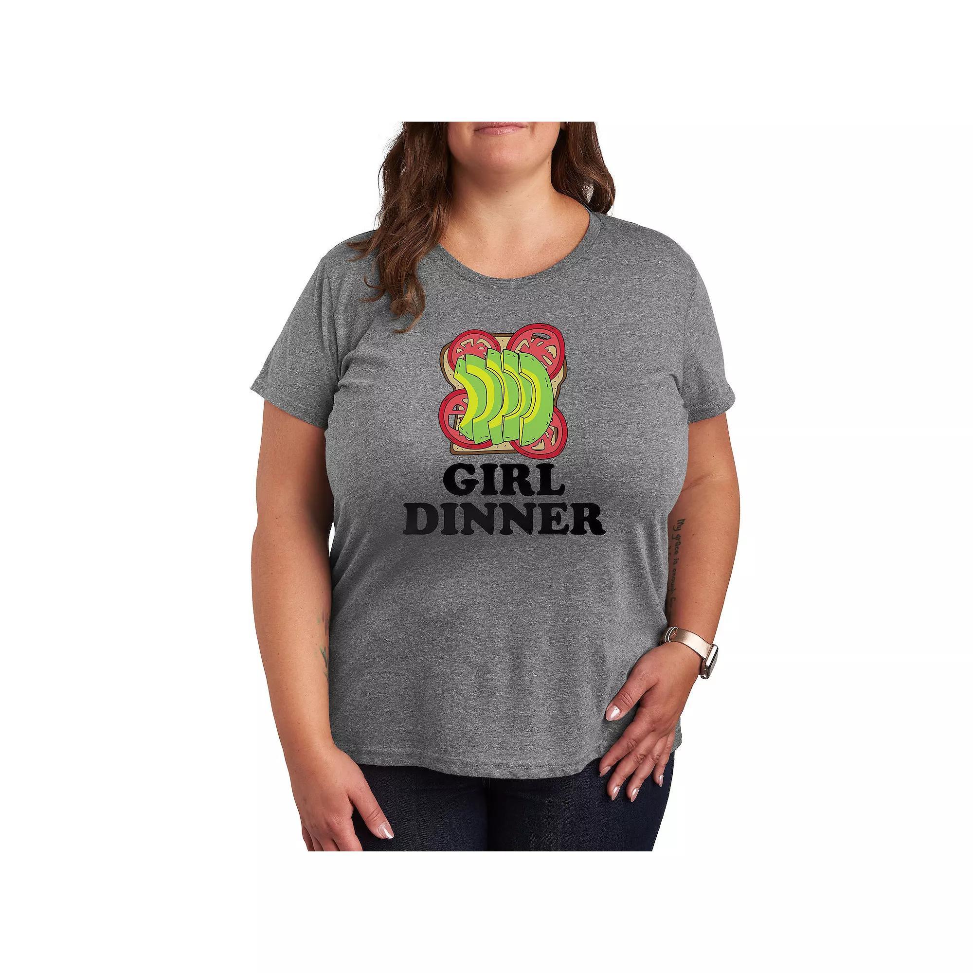 Plus Girl Dinner Avocado Toast Graphic Tee, Womens Product Image