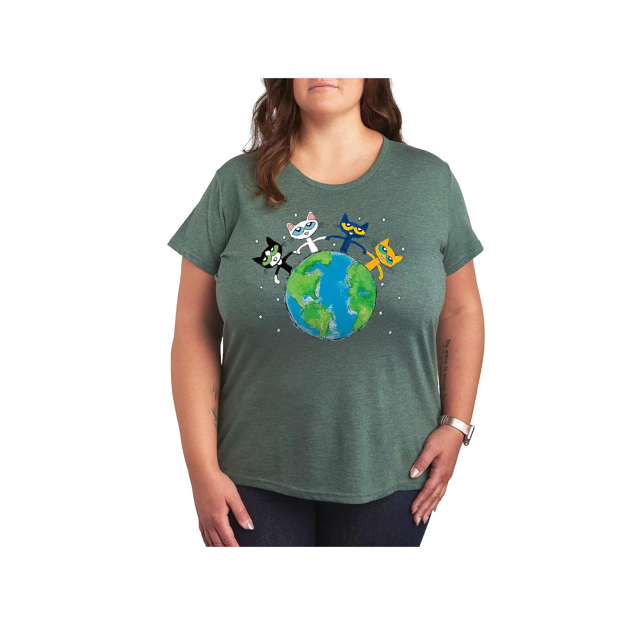 Plus Be Kind Graphic Tee, Womens Grey Green Product Image