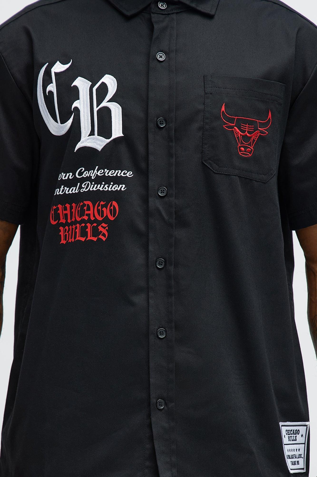 Bulls Regular Fit Button Up Shirt - Black Product Image
