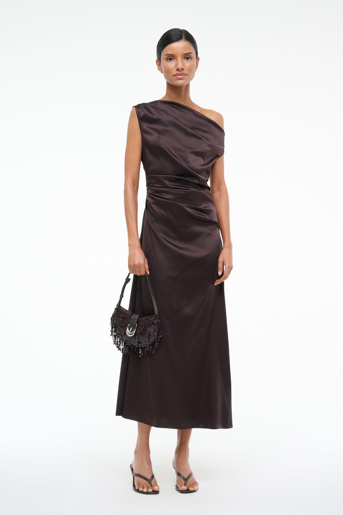 PHARE SILK DRESS | EARTH Product Image