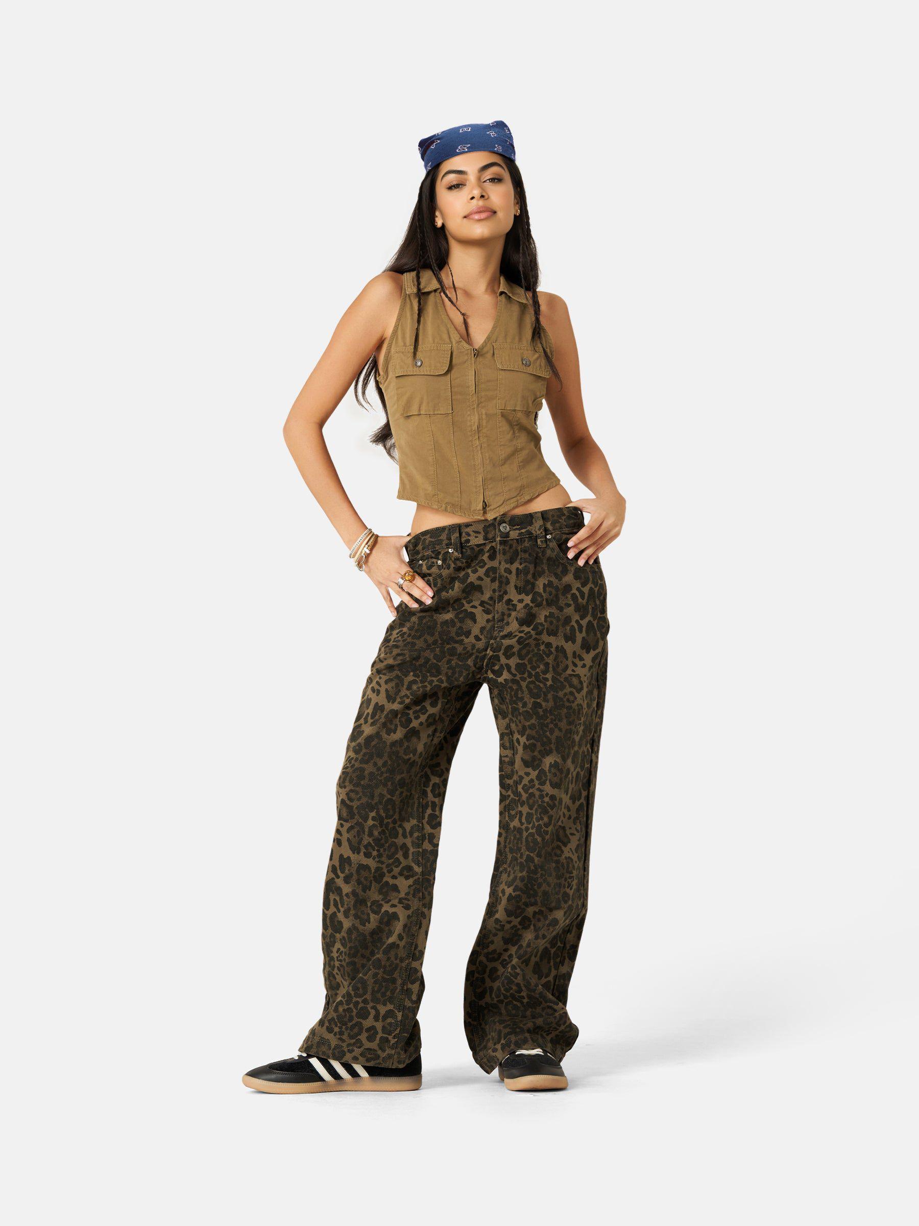 Aelfric Eden Leopard Print Jeans Product Image