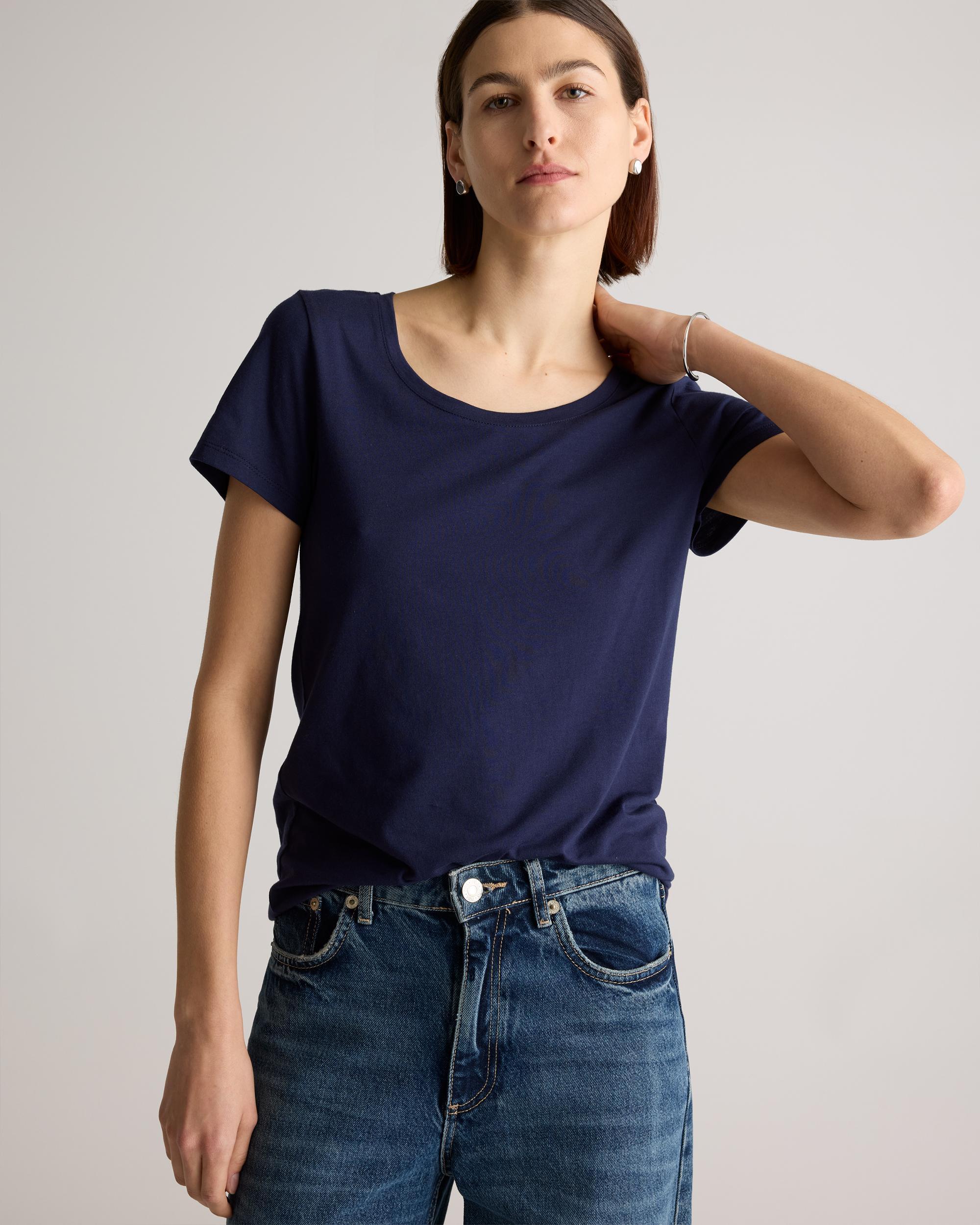 Quince | Women's Cotton Modal Crew Neck T-Shirt Size XL, Cotton/Modal Product Image