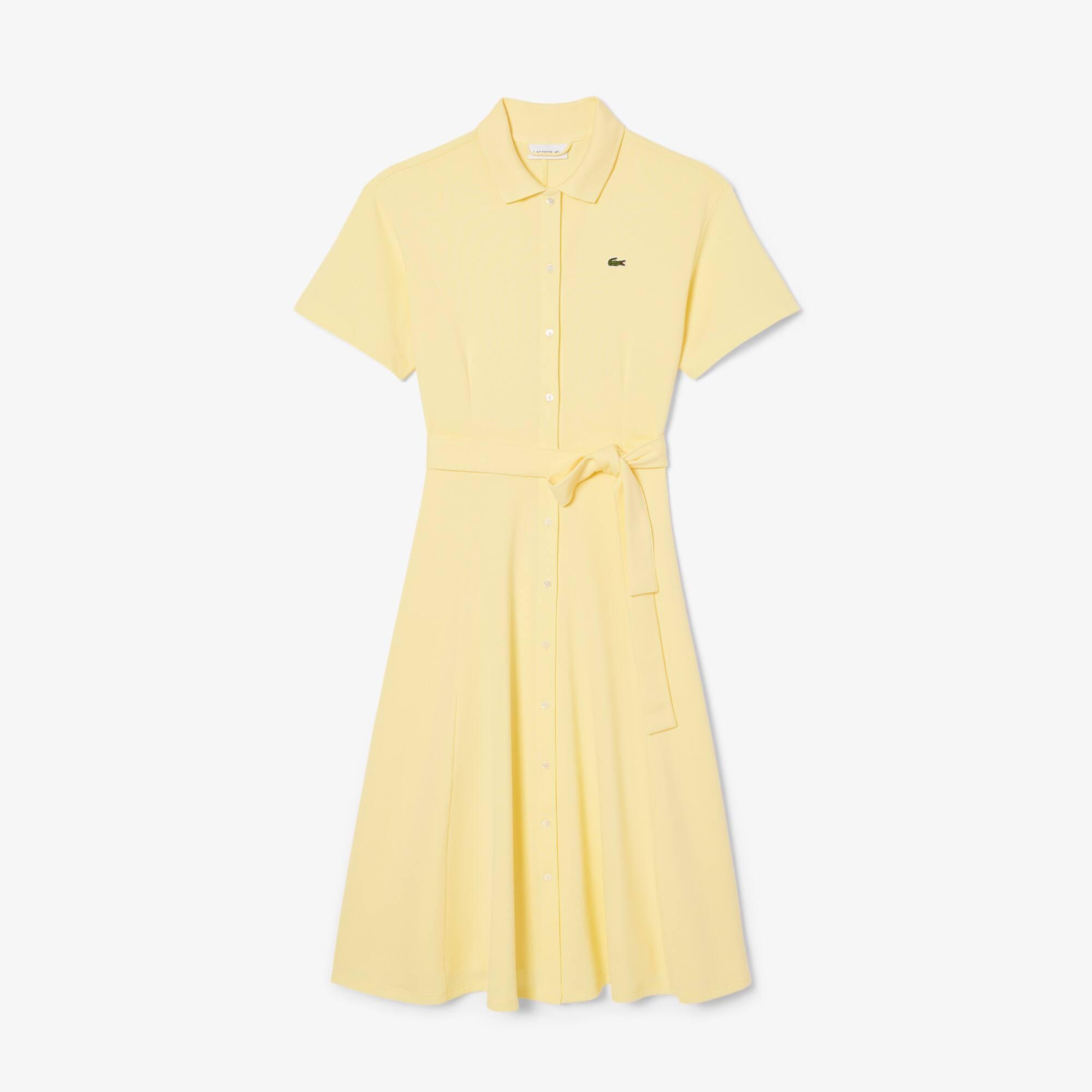 Flared Mini-Piqué Polo Dress Product Image