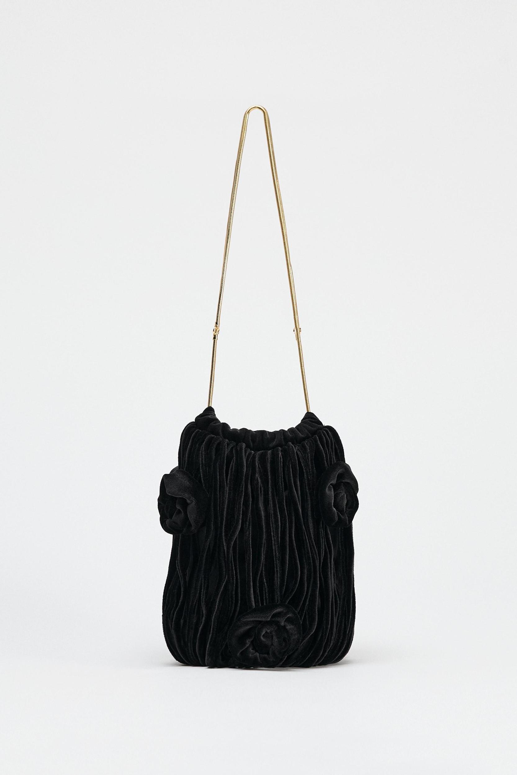 FLORAL VELVET EFFECT BUCKET BAG Product Image