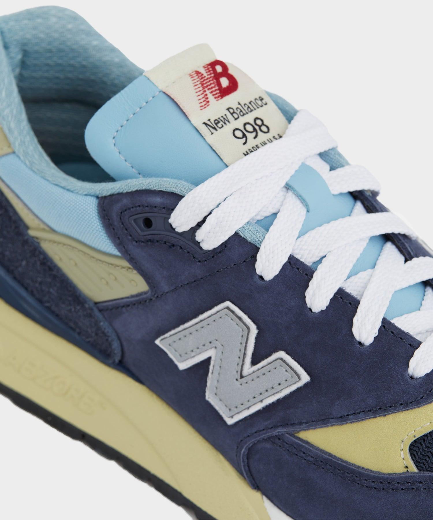New Balance Made in USA 998 in Navy + Chrome Blue Product Image